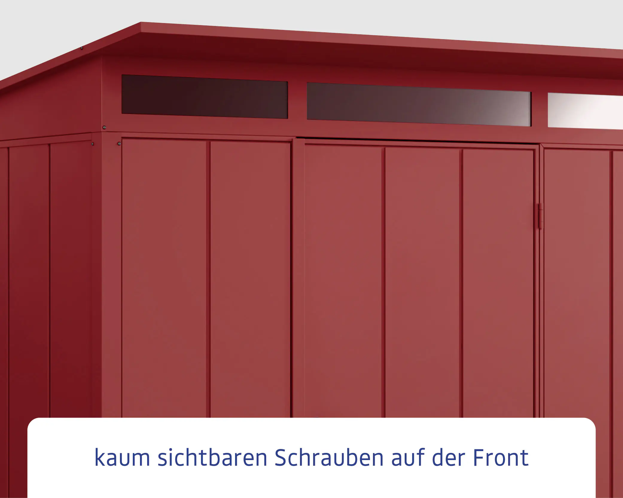 EcoStar Gerätehaus Elegant-P Typ 1 purpurrot 247,9 x 153 x 228,6 cm