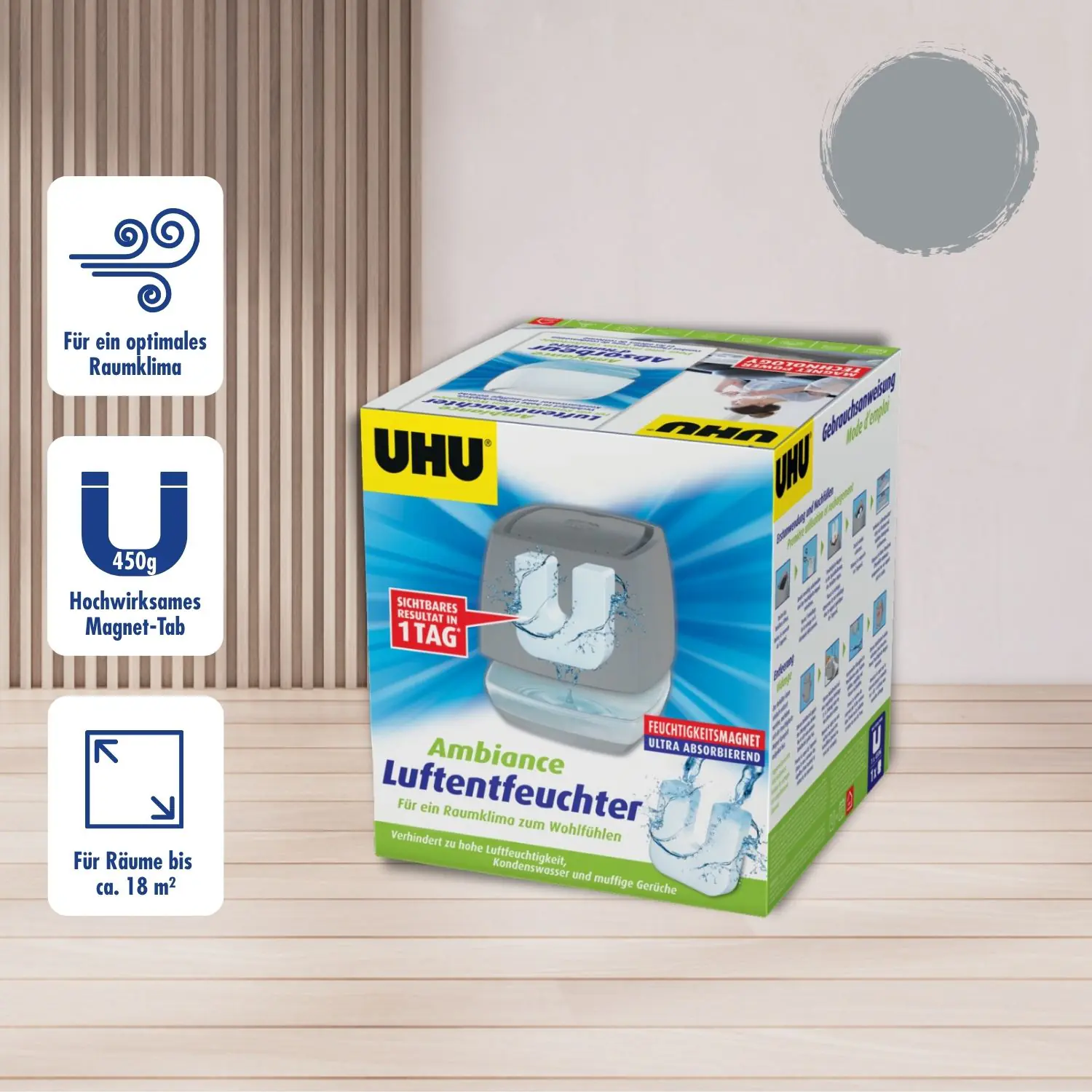 UHU Luftentfeuchter Ambiance anthrazit, 450 g