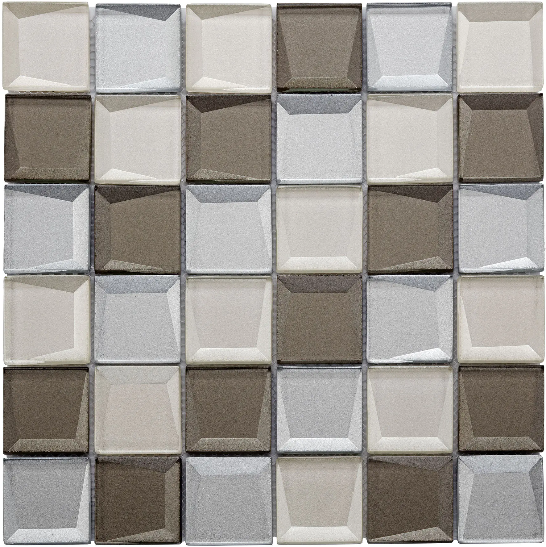 KNG Mosaikfliese Reflex 29,8 x 29,8 cm beige mix 