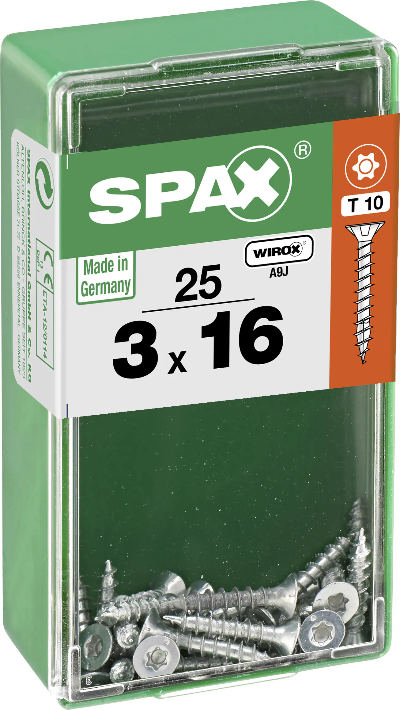 Spax Universalschrauben 3.0 x 16 mm TX 10 - 25 Stk.