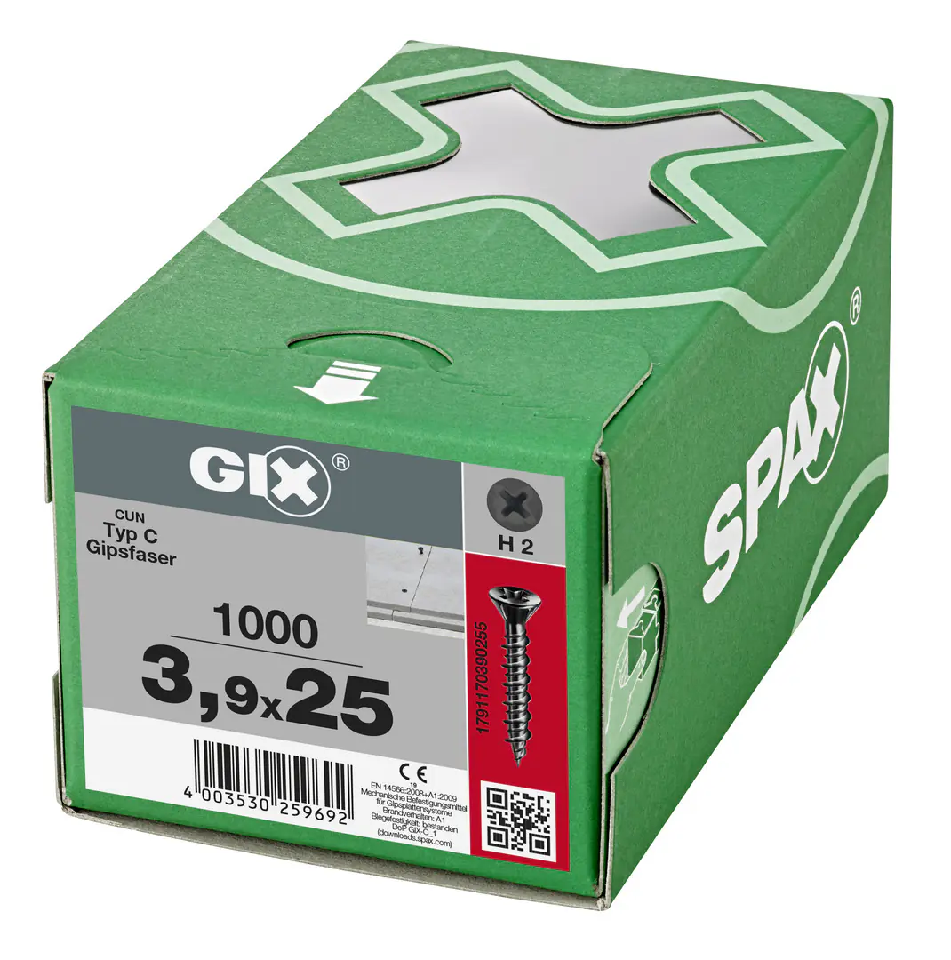 Spax Trockenbauschrauben 3.9 x 25 mm PH 2 - 1000 Stk.