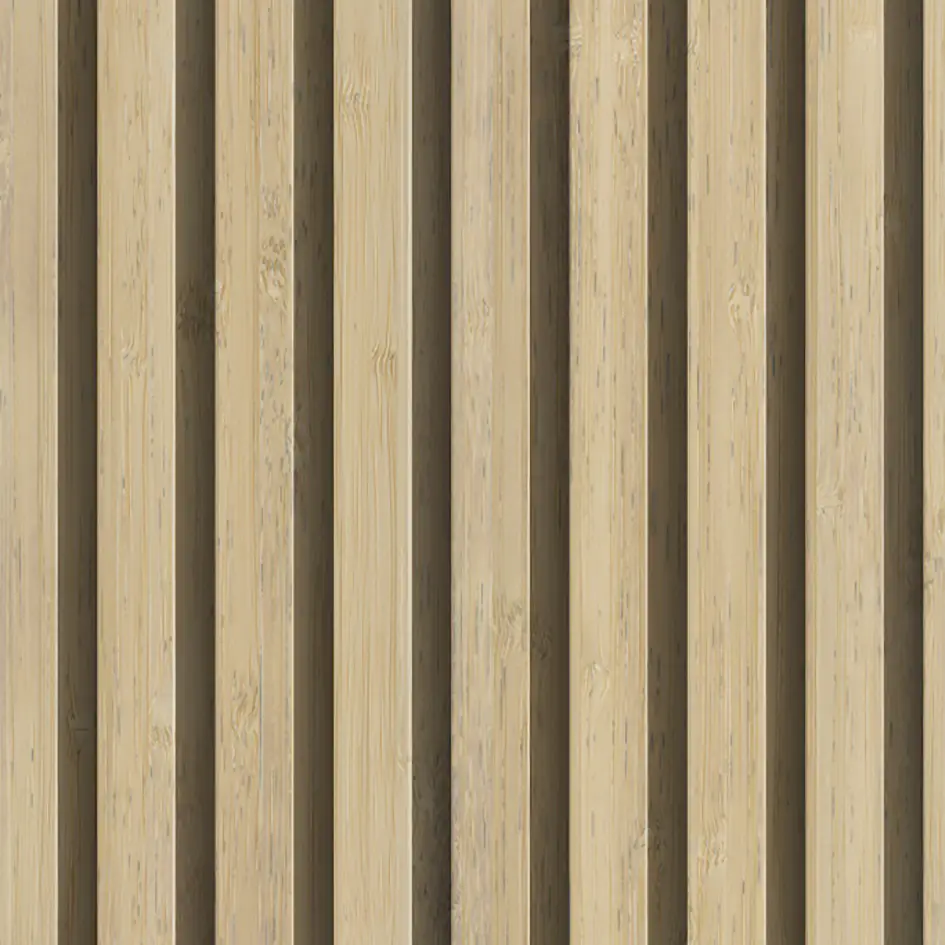 Grosfillex Wandpaneel Kunststoff LINIO 260 x 37,5 cm 8 mm Bamboo 3 Stück