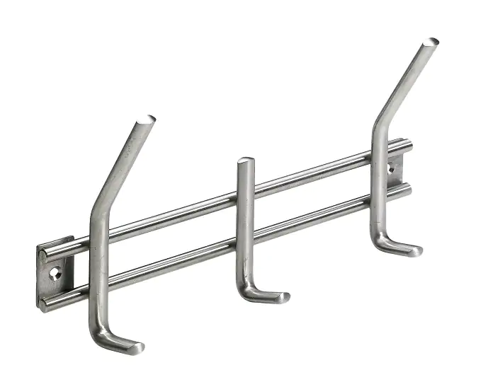 Hettich Garderobenhaken 3 Haken 25,5 x 14,0 x 5,0 cm Edelstahl