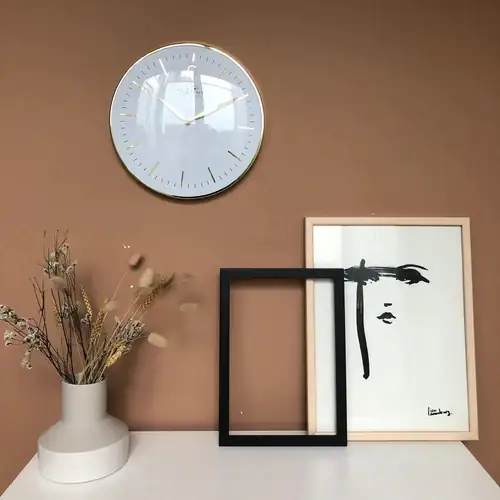 Nextime Wanduhr Small Glamour Ø 30 cm weiß