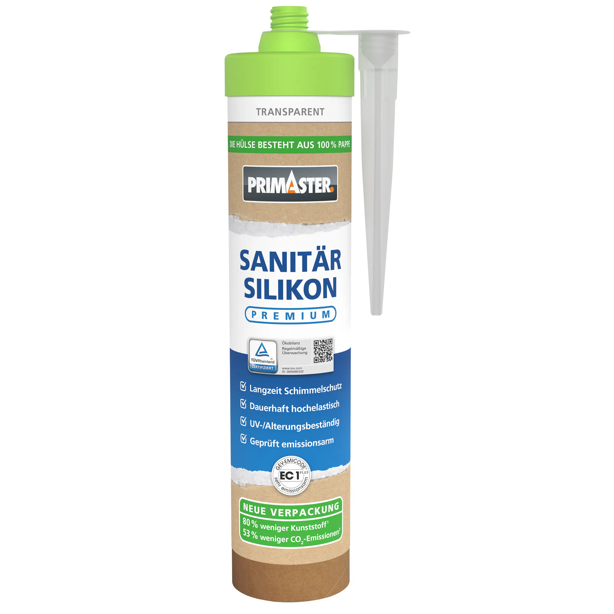 PRIMASTER Sanitär Silikon Premium transparent 280 ml