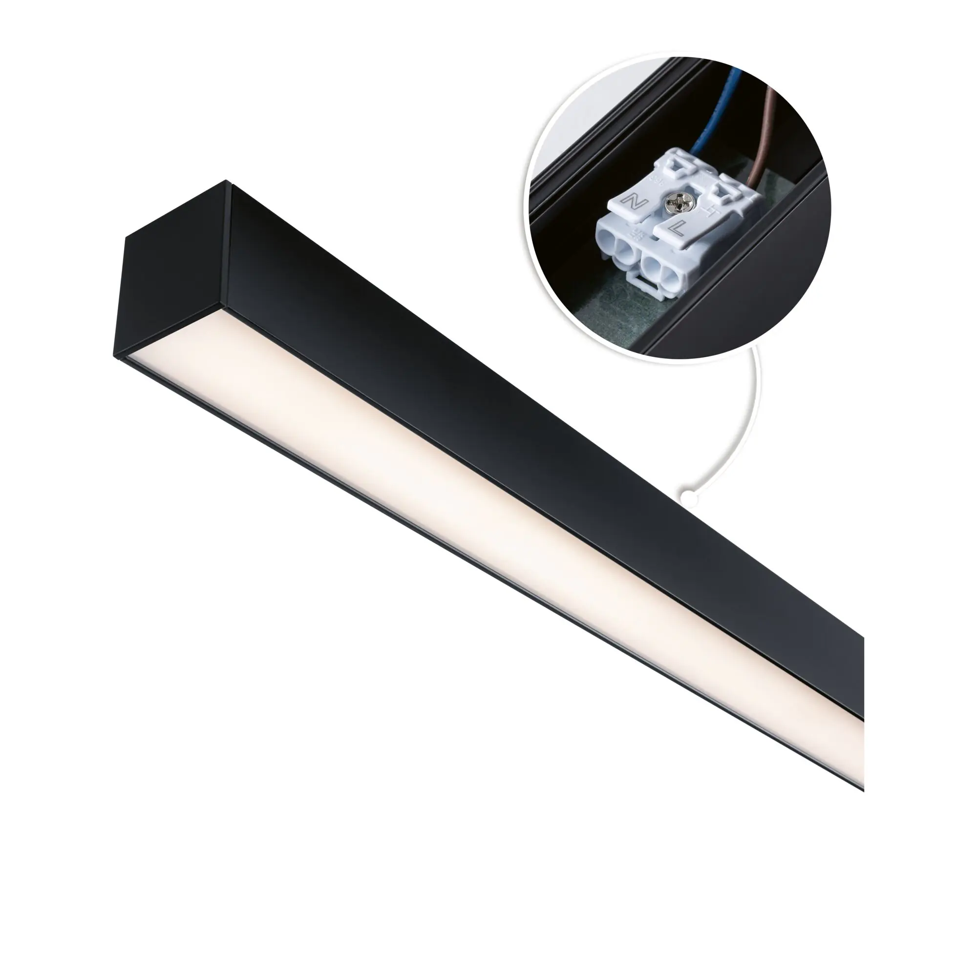 Paulmann Einspeisung für Lichtleiste Linion Power Channel 17 W Aluminium schwarz warmweiß