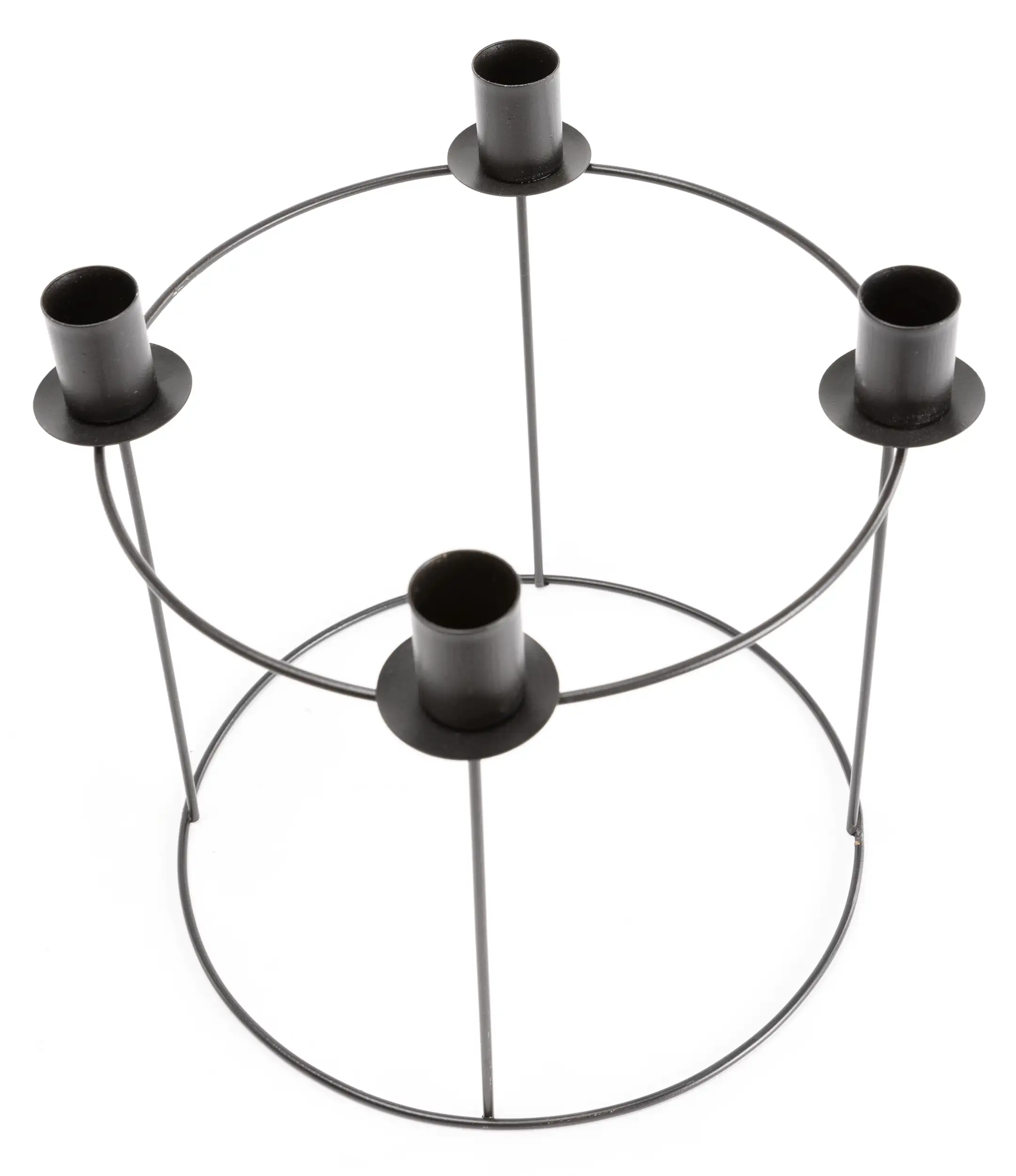 TrendLine Adventskranz Metall Ø 24,5 x 20 cm schwarz