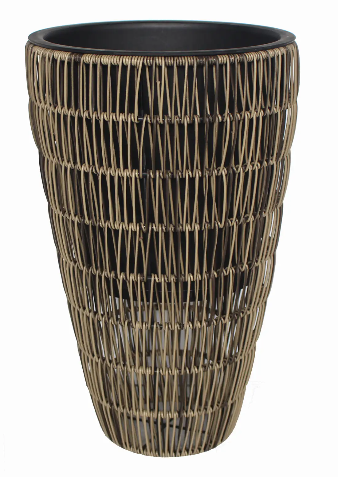 TrendLine Polyrattan Pflanztopf Ø30x48cm mit Einsatz