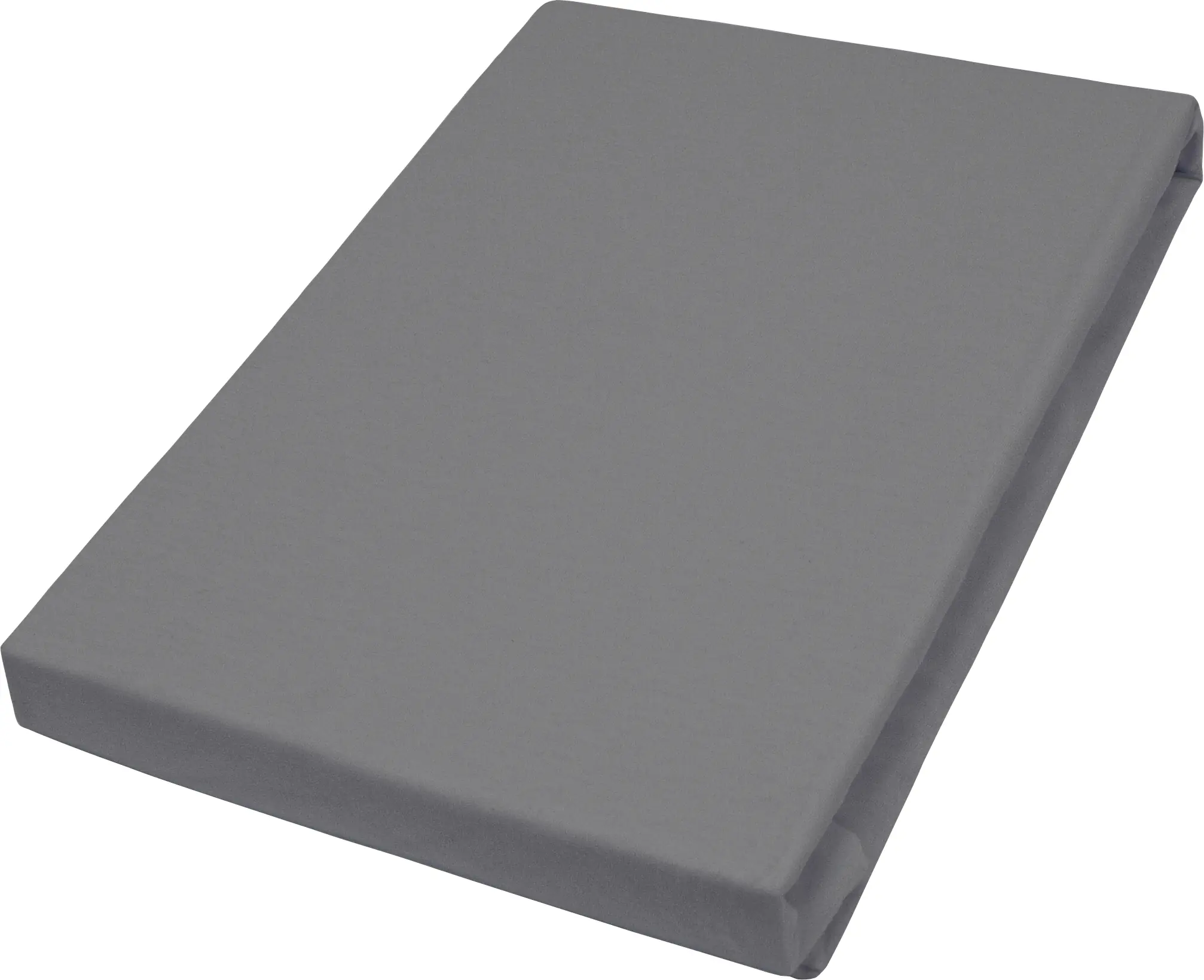 Vario Jersey-Spannbetttuch Elasthan für Topper anthrazit, 190 x 200 cm