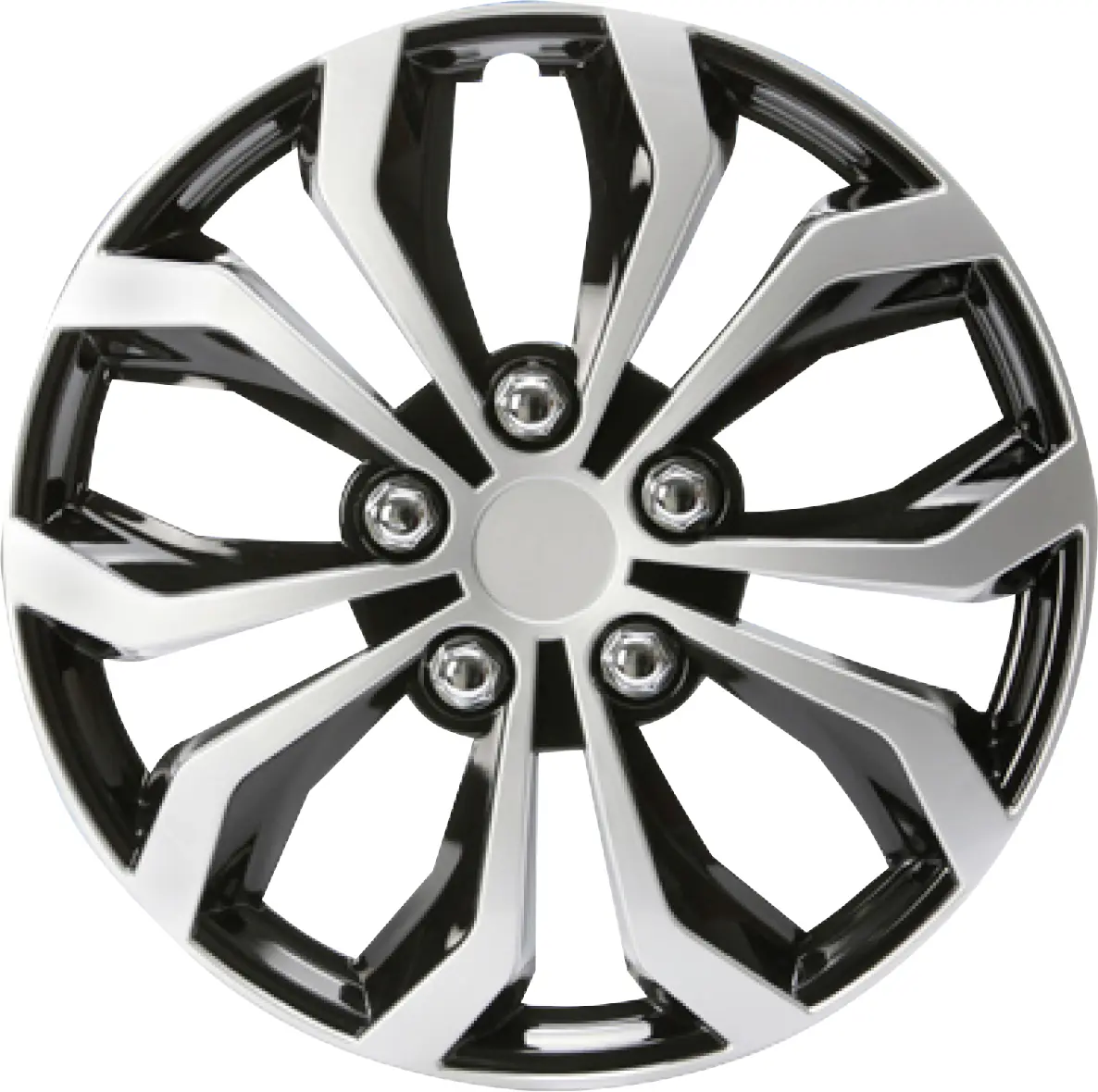Unitec Radzierblende Daytona 38 cm (15 Zoll) schwarz silber 4 Stück