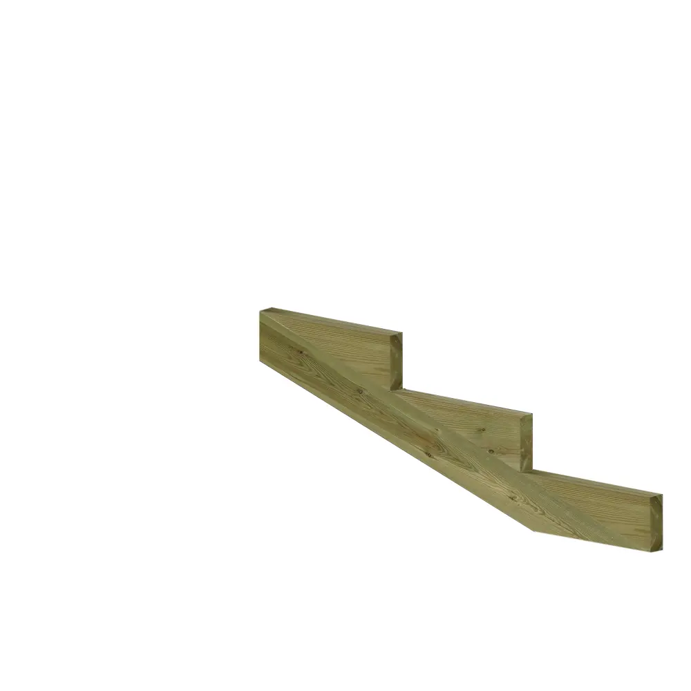 Plus Außentreppe Kiefer 3 Stufen 180 cm breit Schritttiefe 39 cm