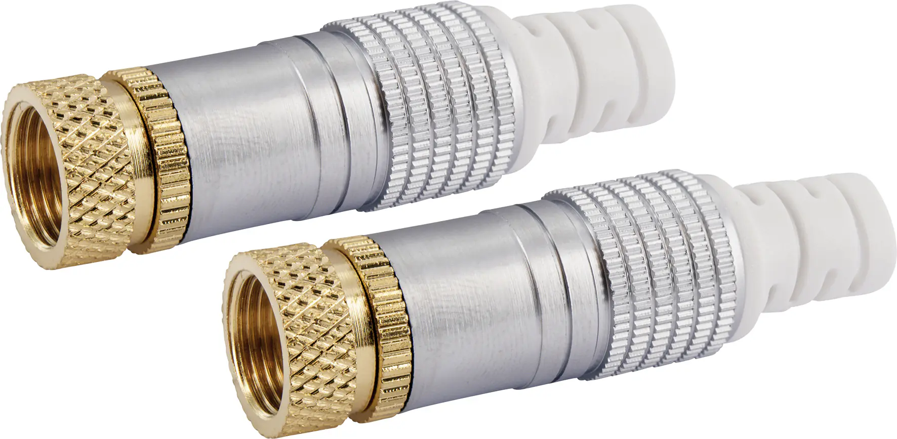 Schwaiger F Stecker FSTHD7002 531 2x F Aufdrehstecker für Kabel mit 7mm Durchmesser