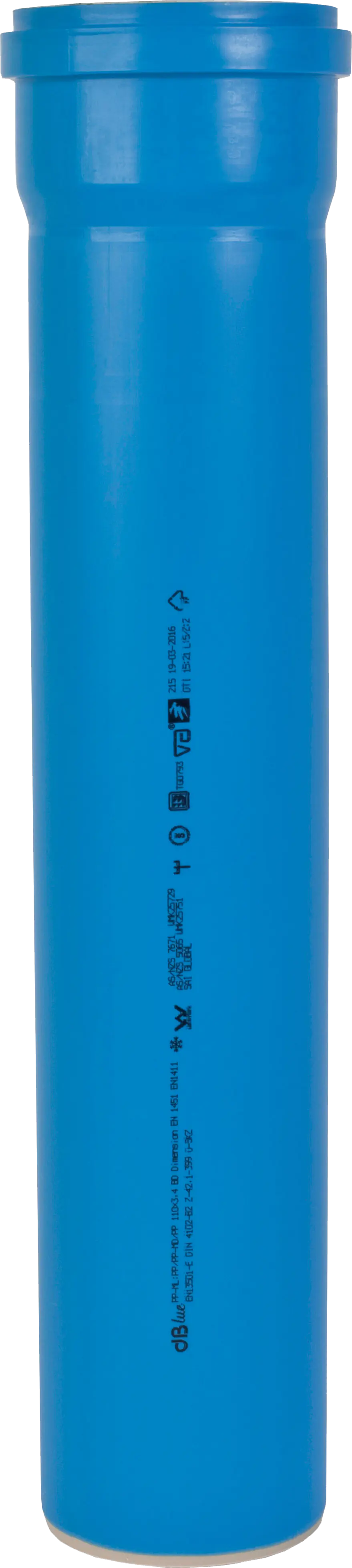 Marley Abwasserrohr dBlue DN 110 schalldämmend 50 cm blau