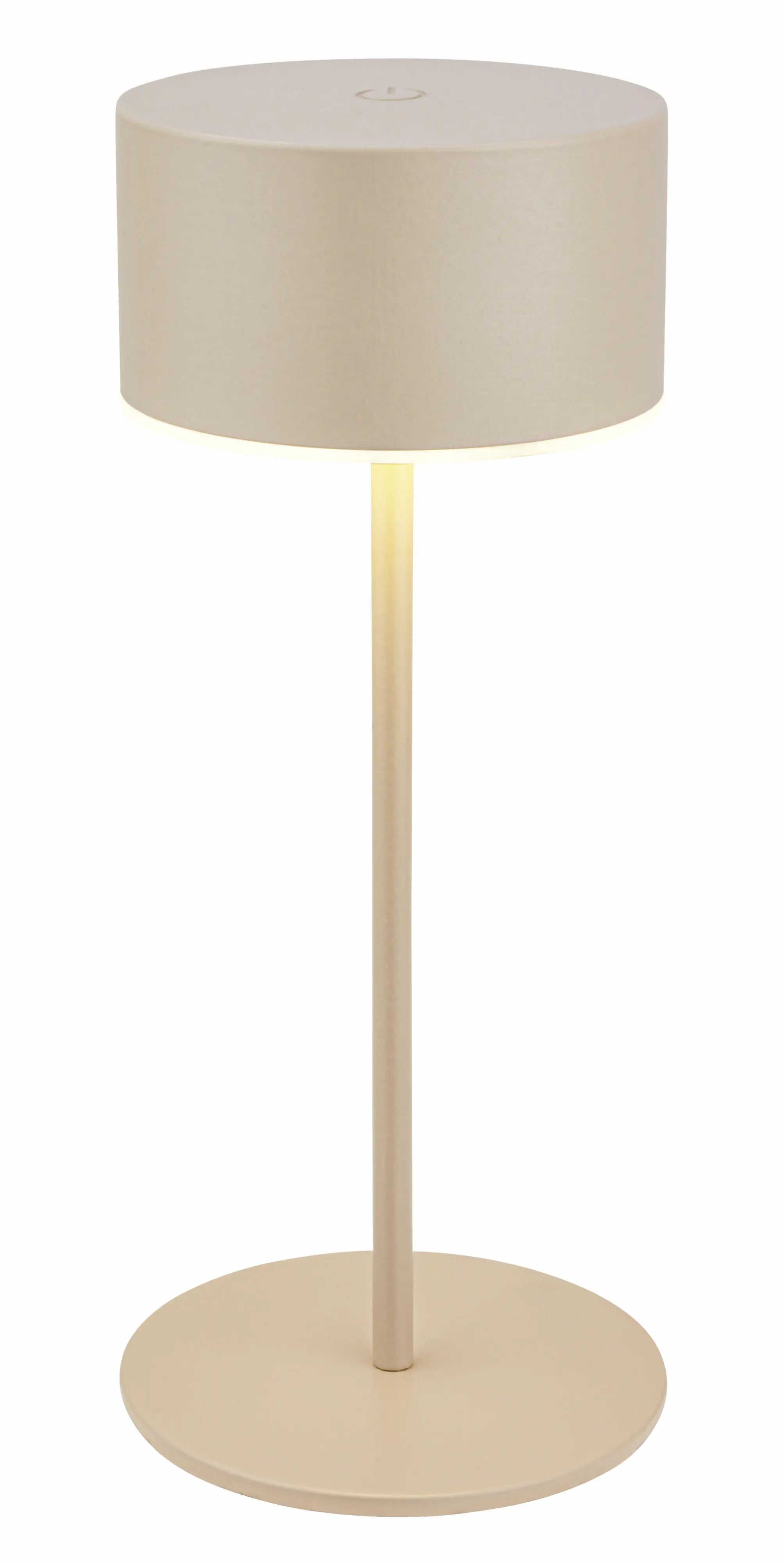 Briloner LED Akku-Tischleuchte Kira Ø 8 x 19 cm warmweiß beige dimmbar 