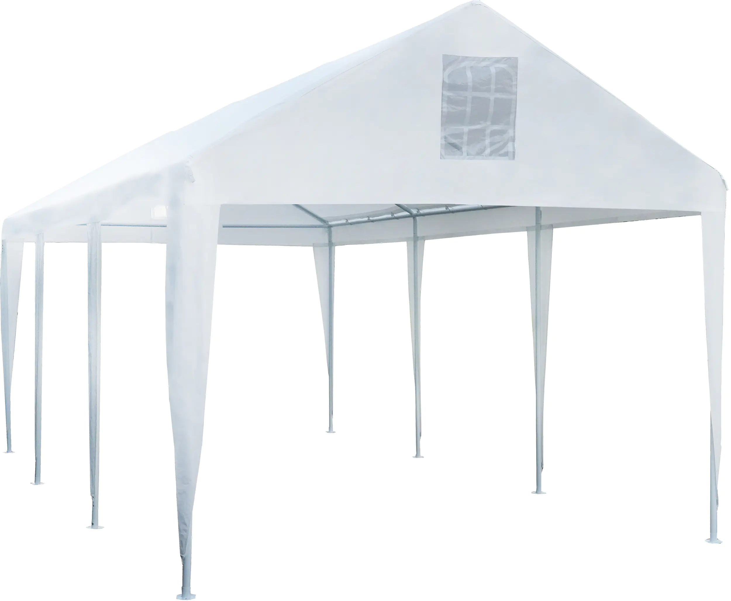 Primaster Großraumzelt 600 x 300 cm inkl. 2 Giebelseitenteilen weiß 