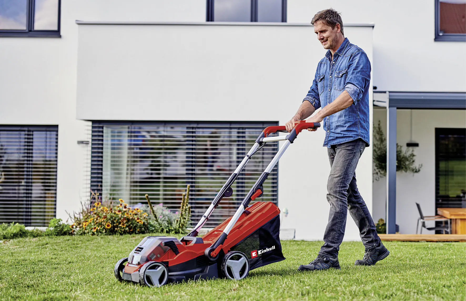 Einhell Akku Rasenmäher GE-CM 36/300 34 cm Schnittbreite
