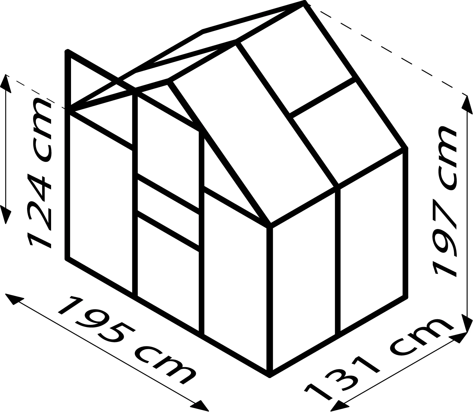 Vitavia Gewächshaus Venus 2500 192 x 130 cm 4 mm HPK