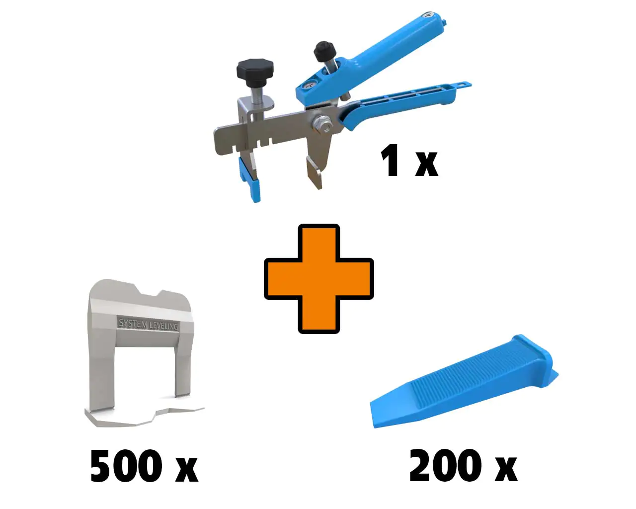 System Leveling Fliesen-Nivelliersystem Set M Fugenbreite 3 mm