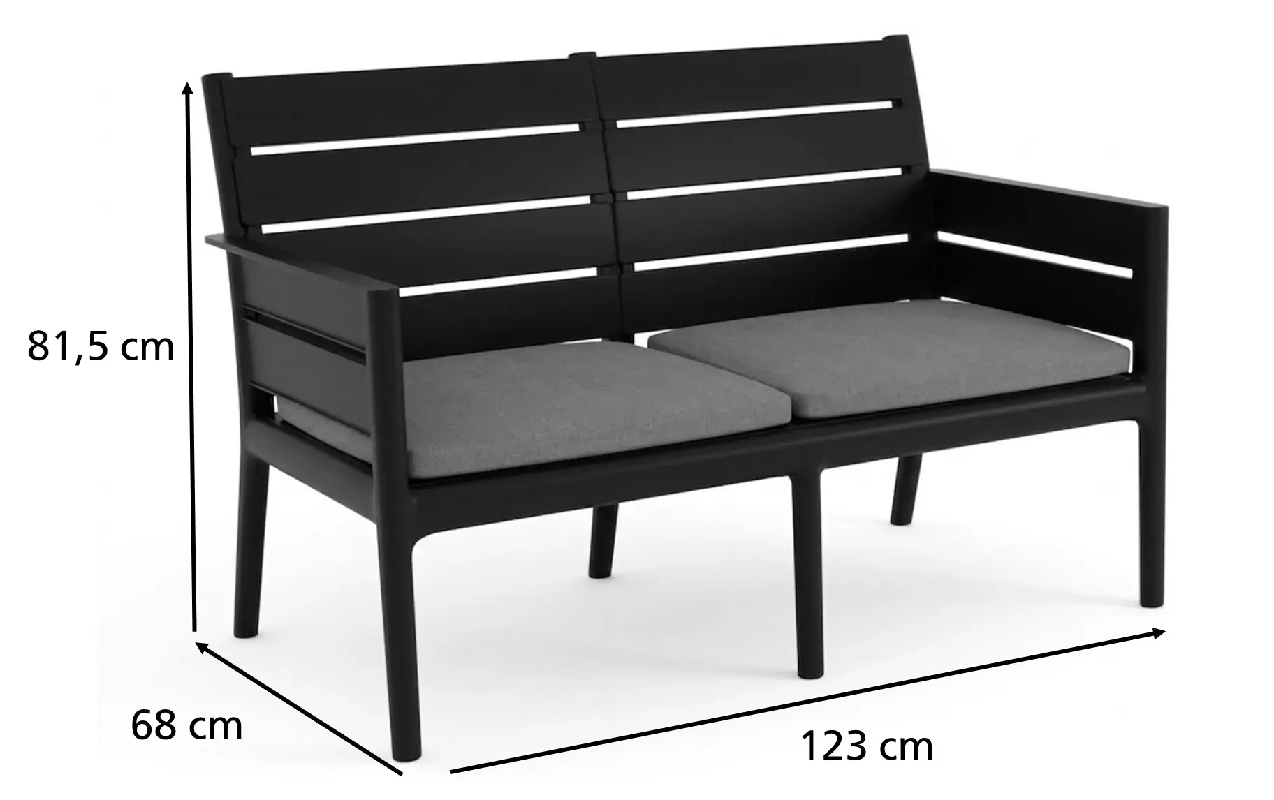 Grandsoleil Gartenmöbel-Set Panka anthrazit