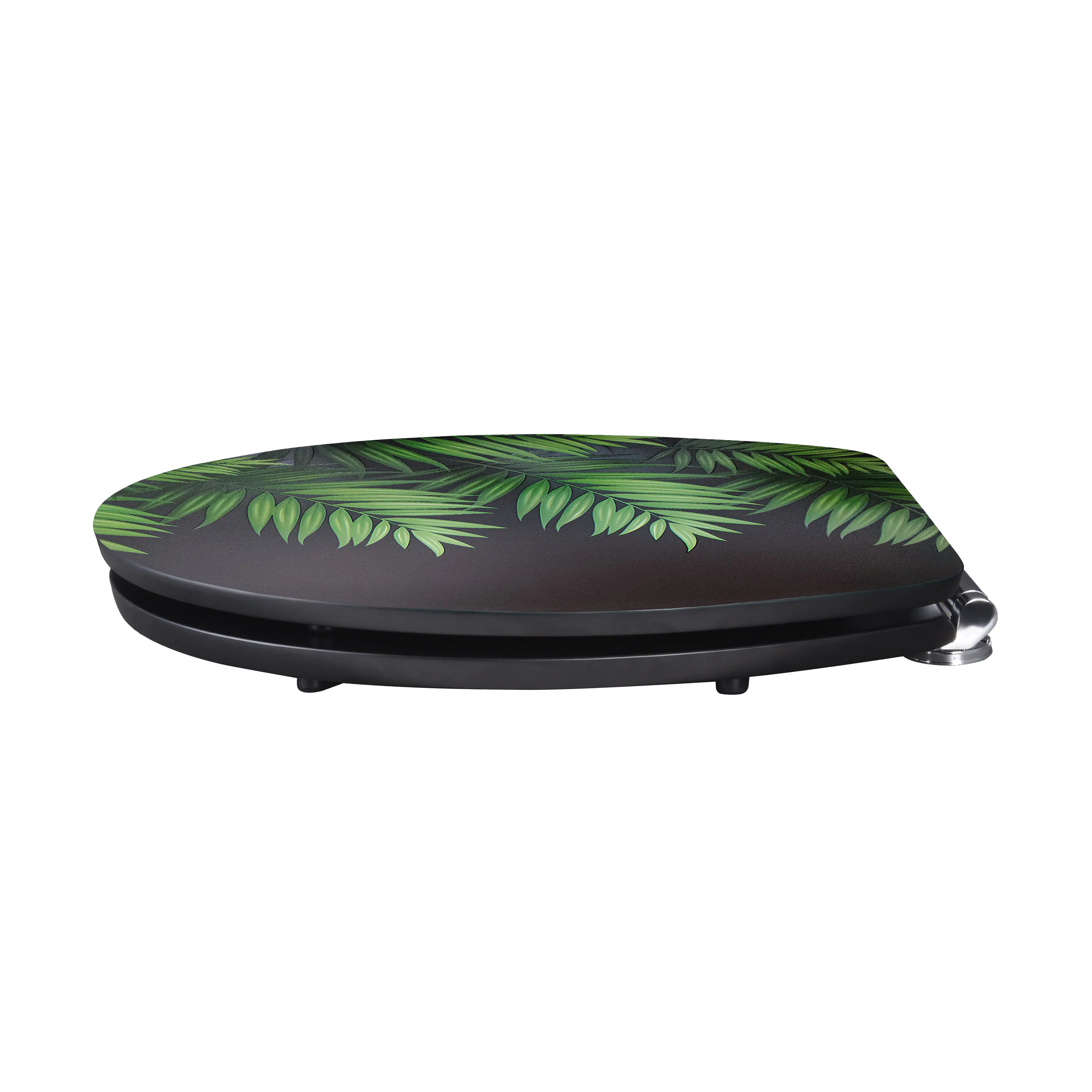 Primaster WC-Sitz mit Absenkautomatik Palme schwarz
