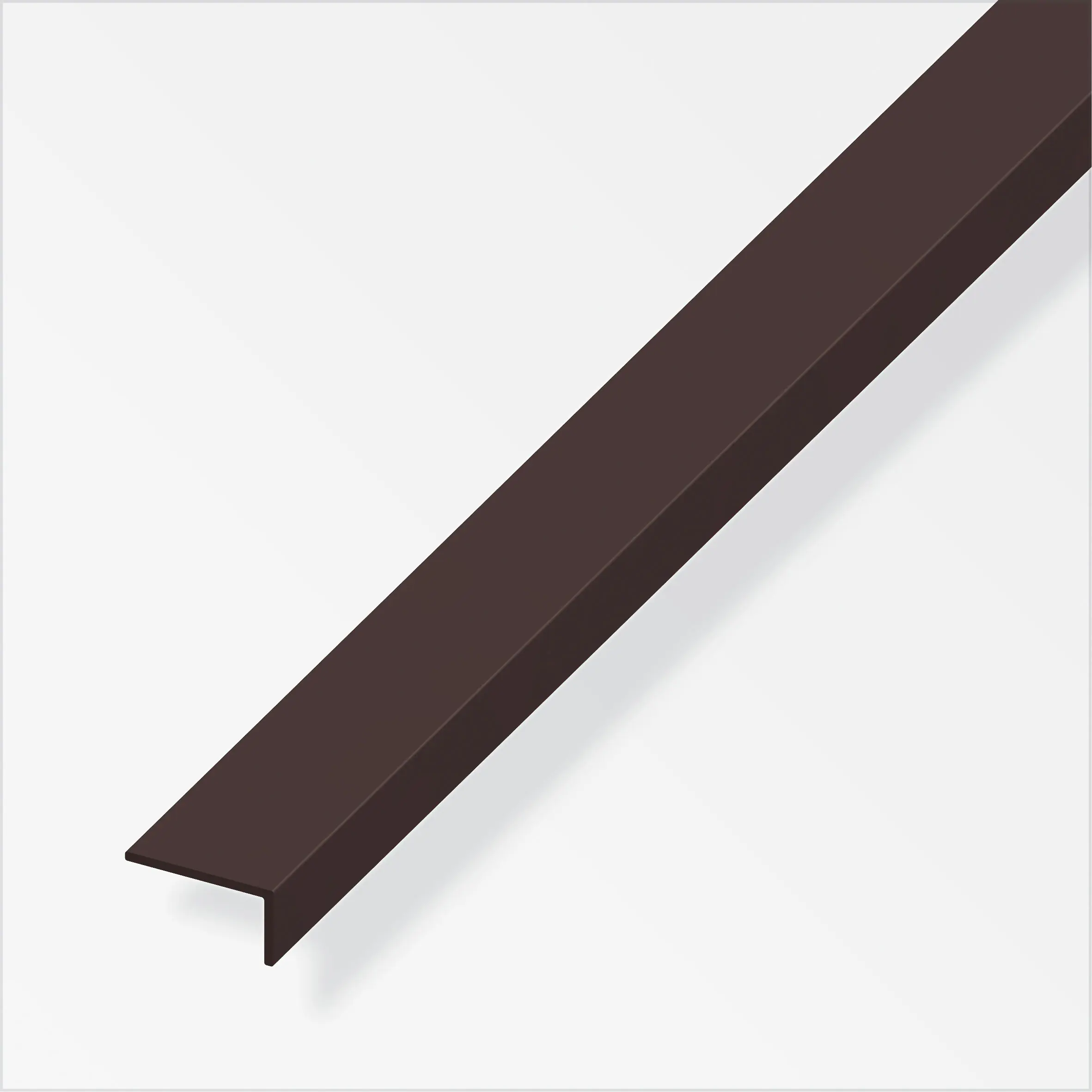 alfer Winkel 1 m, 10 x 19 mm PVC (Kunststoff) glatt braun