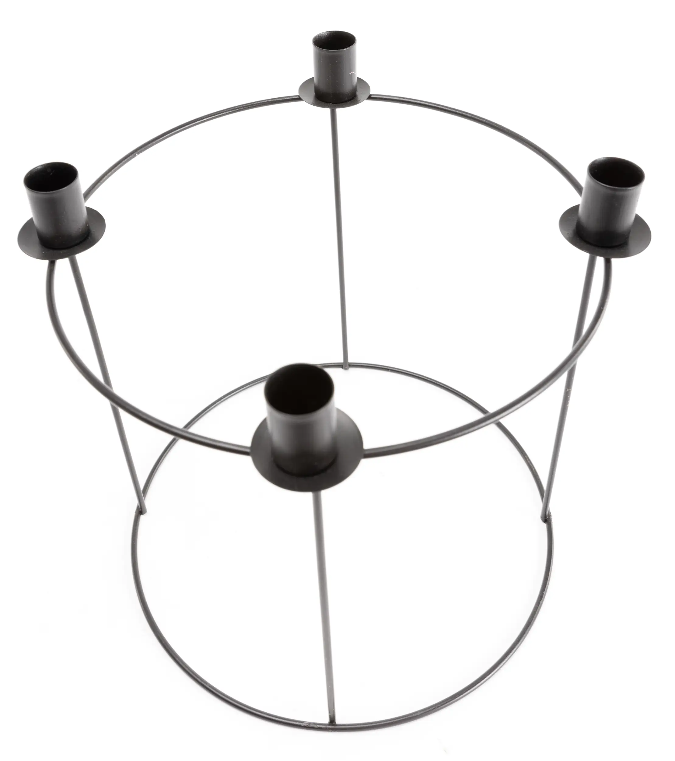 TrendLine Adventskranz Metall Ø 29 x 25 cm schwarz