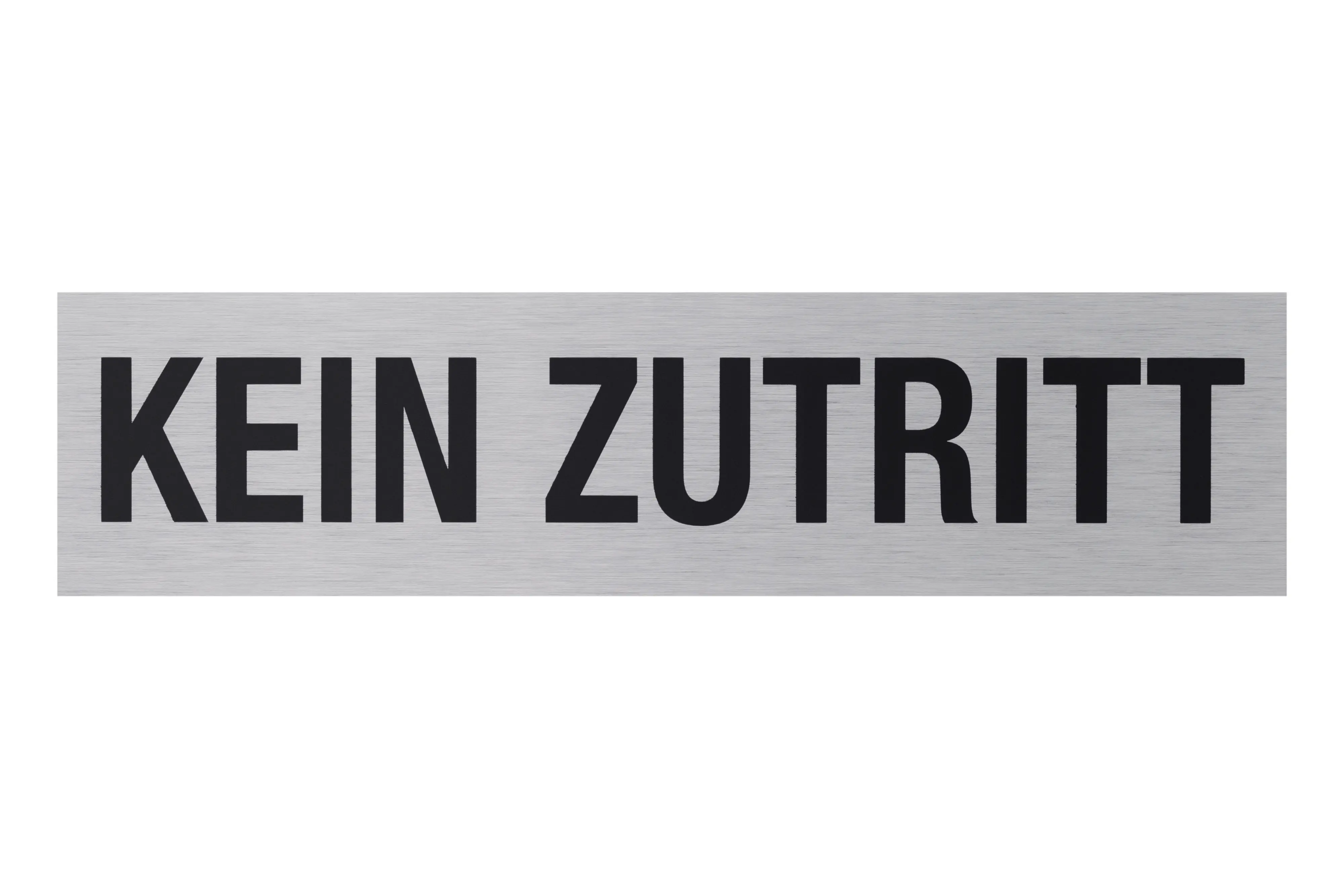 Conmetall Aufkleber Kein Zutritt Aluminium 16 x 4 cm edelstahl-optik