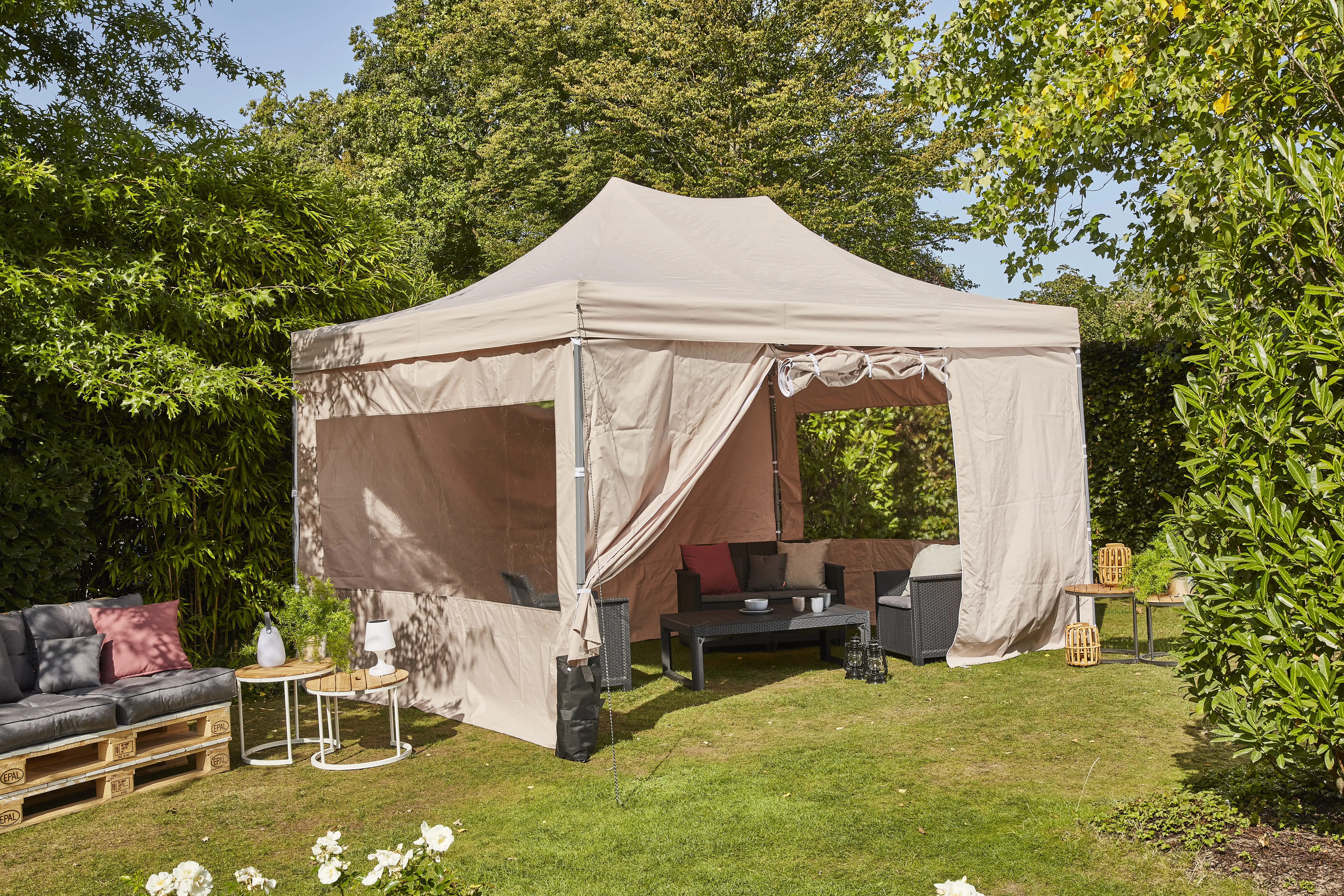 Siena Garden Pavillon Allrounder taupe 300 x 450 cm