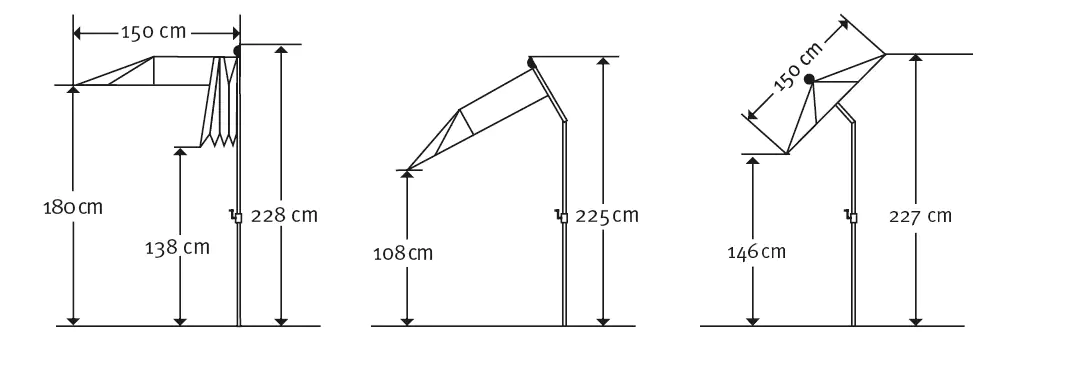 Schneider Sonnenschirm Salerno mezza apfelgrün 150 x 150 cm inkl. Sonnenschirmhülle