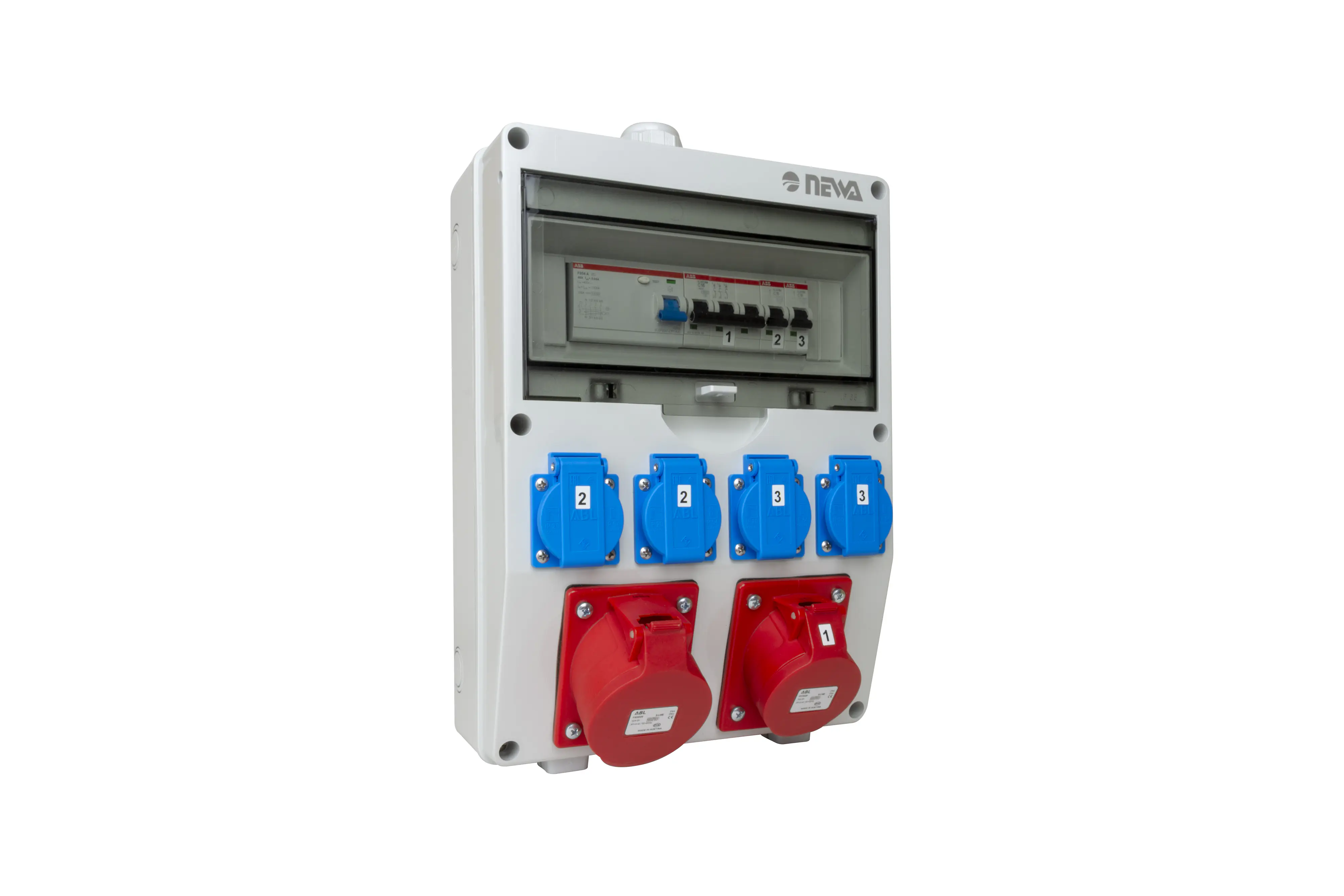 Stromverteiler ASS4 ohne Kabel mit 2x CEE Steckdosen & 6x Steckdosen