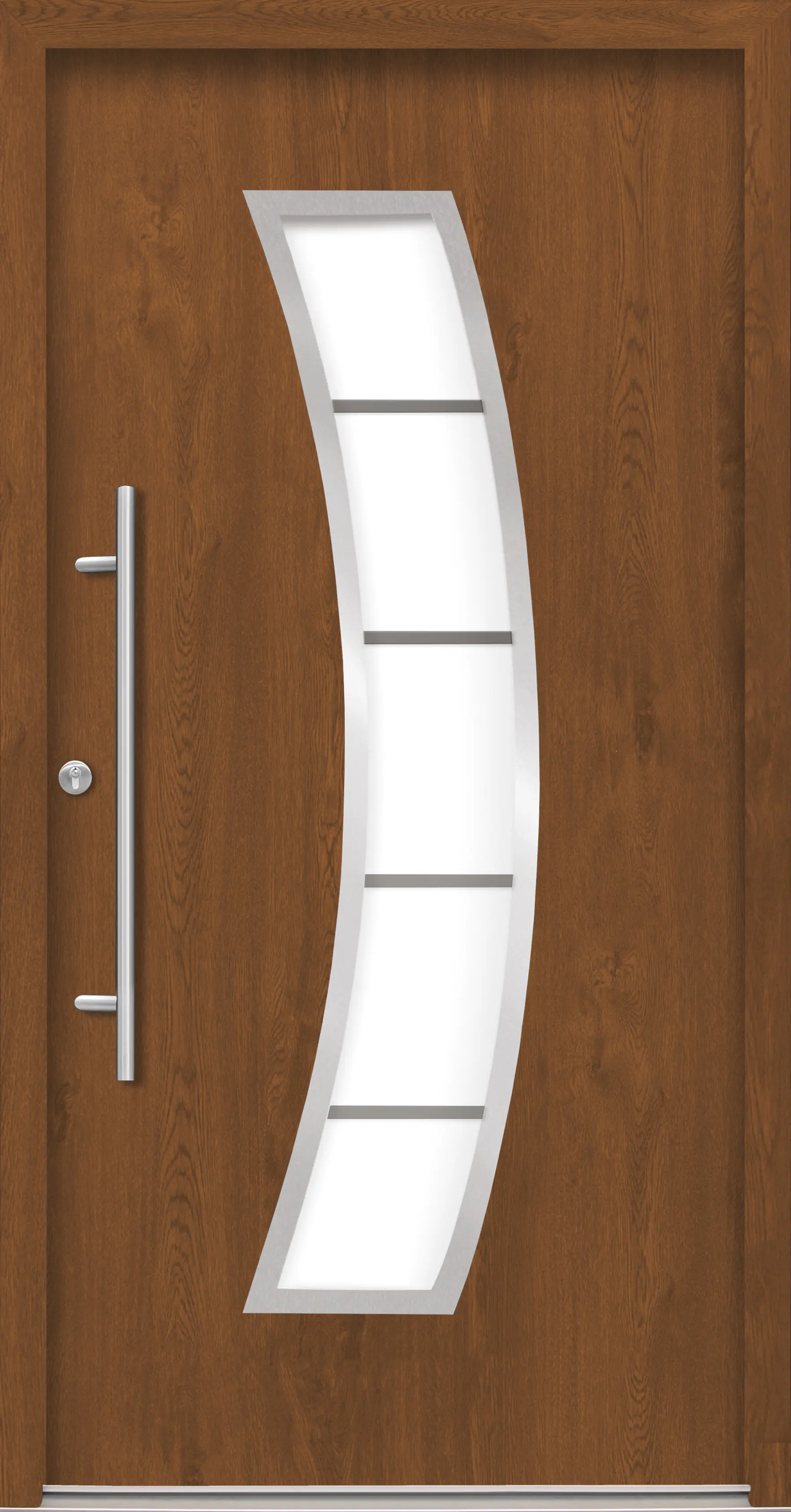 Splendoor Haustür Passivedoor Premium P14 Golden Oak DIN Links 100 x 210 cm