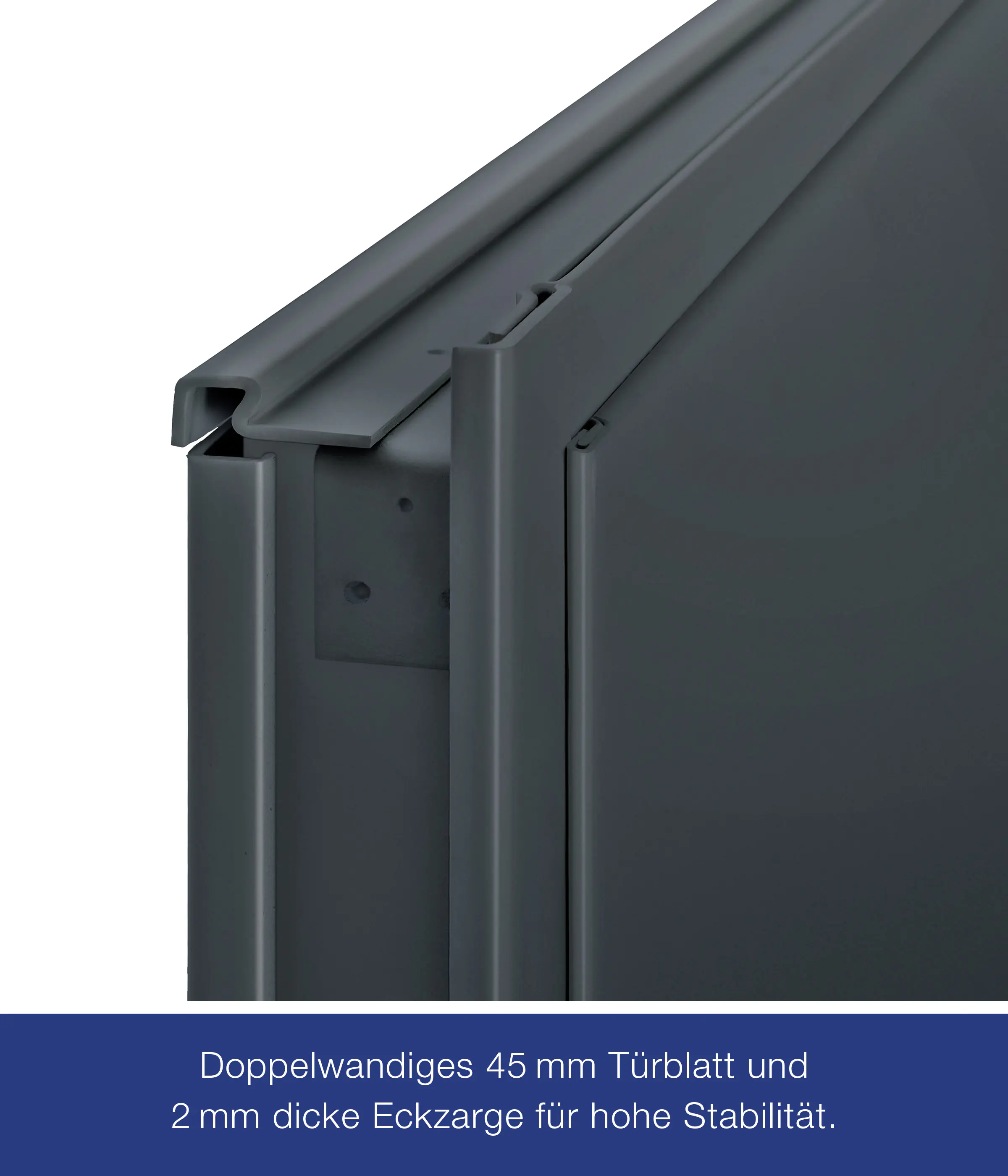 Hörmann Kellertür mit Lichtausschnitt anthrazitgrau 87,5 x 200 cm Links/Rechts