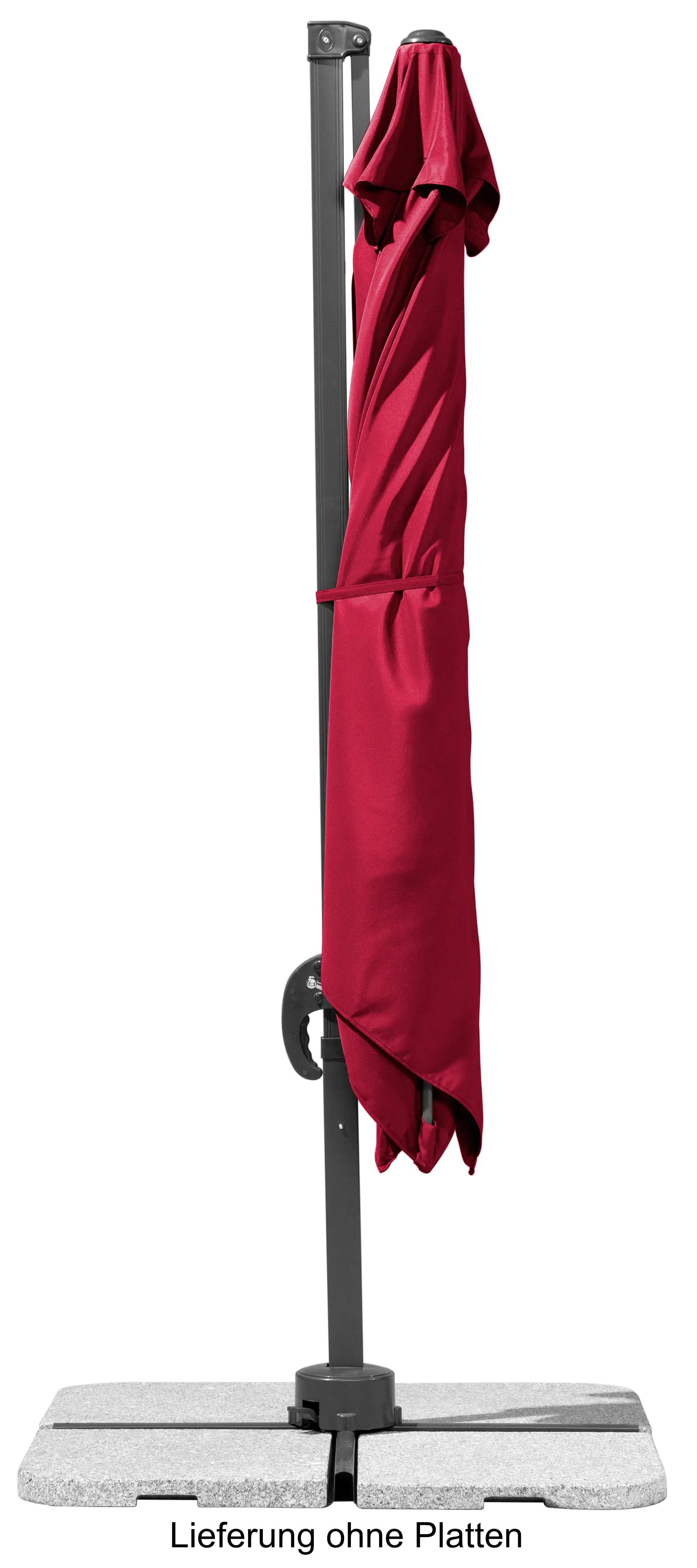 Schneider Sonnenschirm Rhodos Junior rot 270 x 270 cm inkl. Sonnenschirmhülle