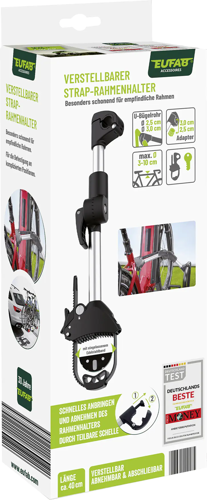 Eufab Strap-Rahmenhalter verstellbar 40 cm