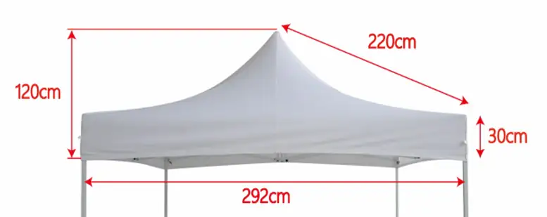 TrendLine Ersatzdach zu Faltpavillon 295 x 295 cm weiß