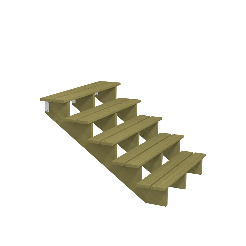 Plus Außentreppe Kiefer 5 Stufen 120 cm breit