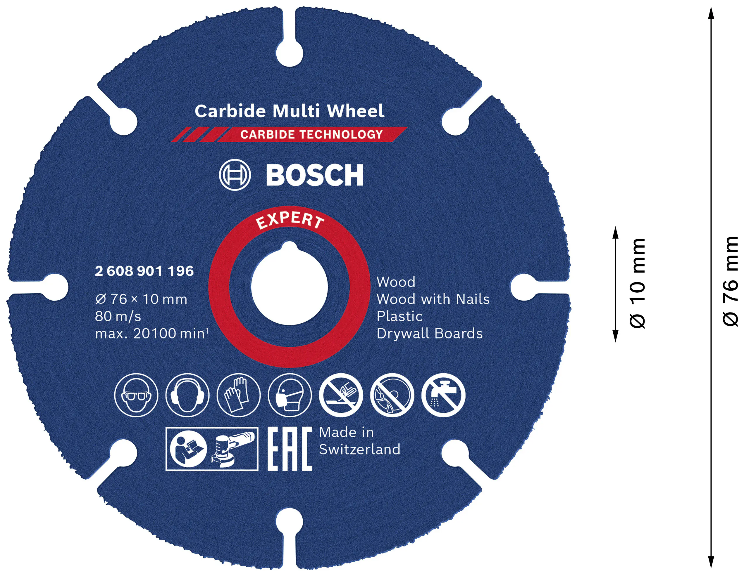 Bosch Expert Trennscheibe Multiwheel Ø 76 mm Bohrung 10 mm