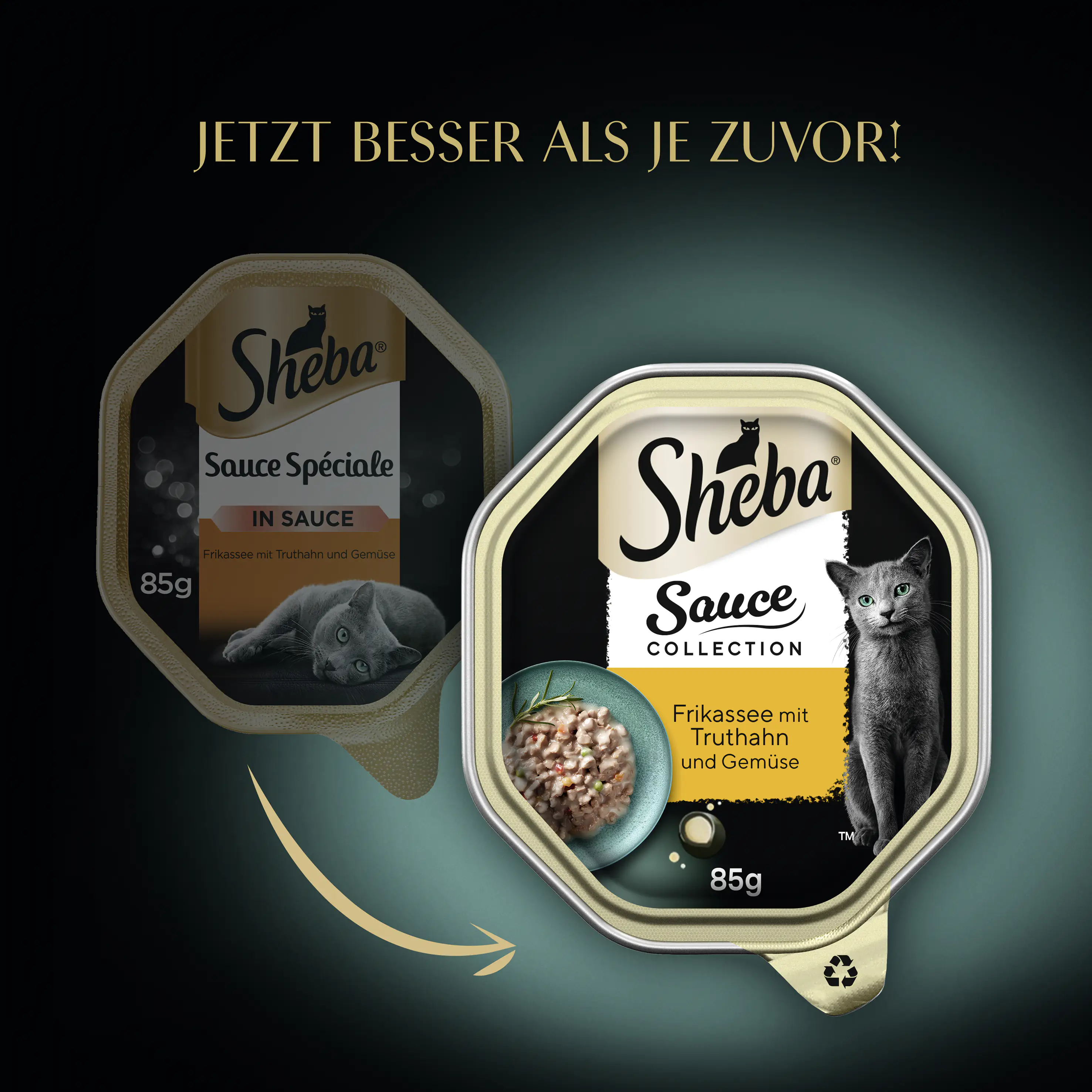 Sheba Sauce Collection Katzennassfutter Adult 85 g Frikassee mit Truthahn & Gemüse