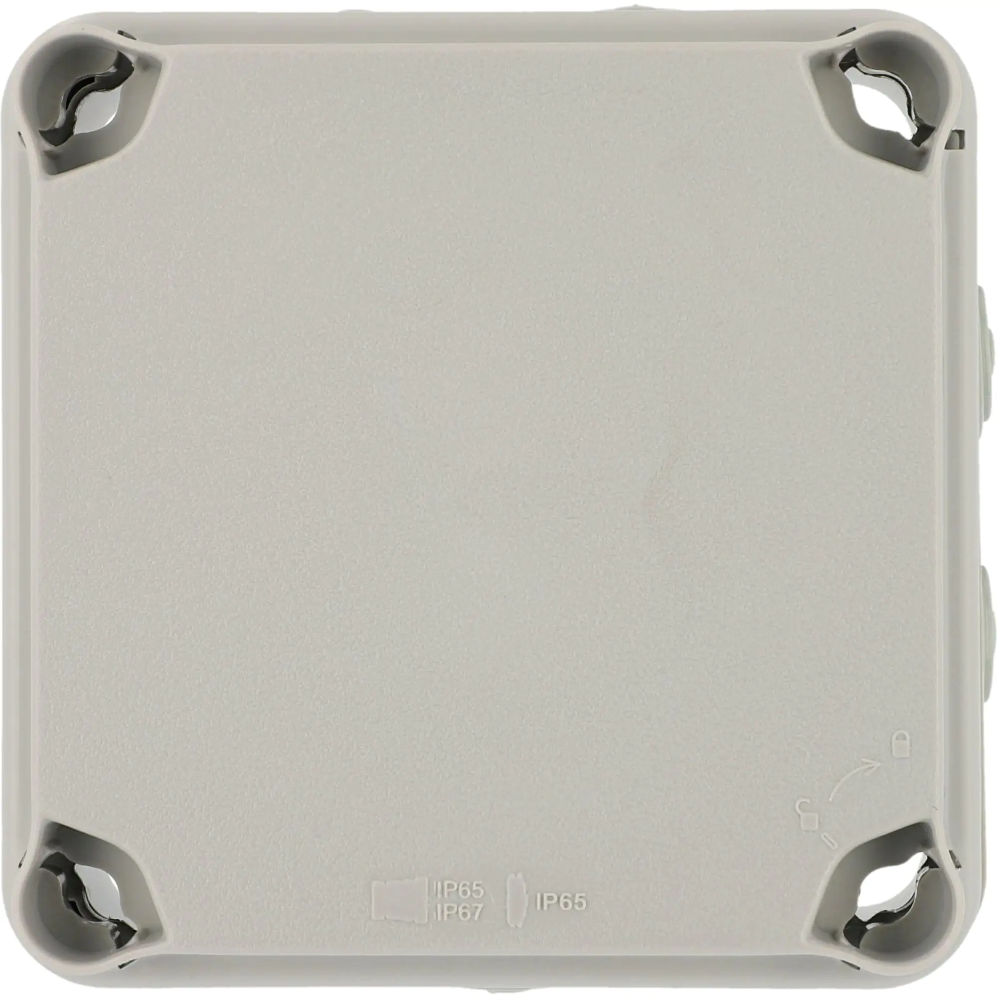 Aufputz-Abzweigdose IP65 mit Schraubdeckel 120 x 120 x 72 mm grau