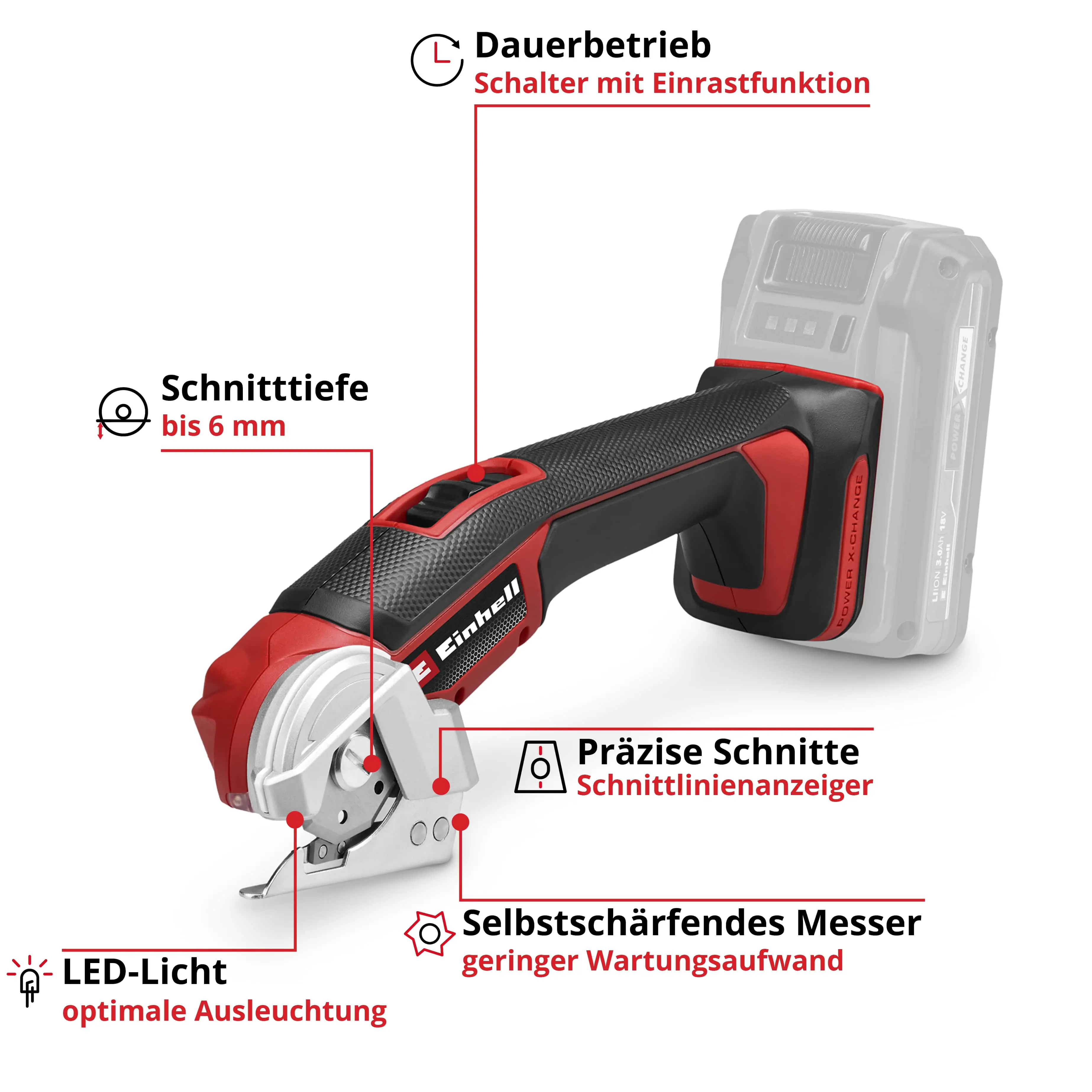 Einhell Expert Akku-Universalschneider TE-UC 18/6 Li Solo