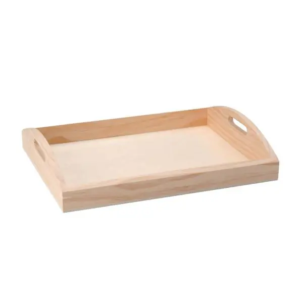 Glorex Holz Serviertablett 37 x 28 x 7 cm