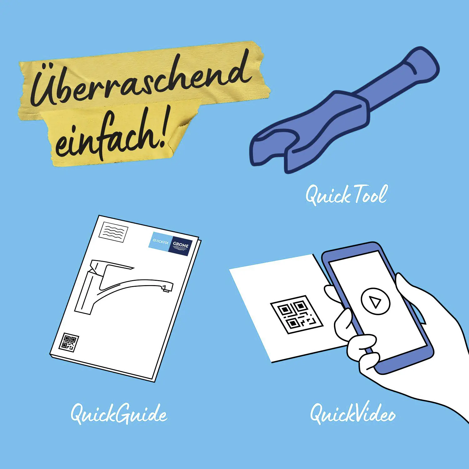 Grohe Spültischarmatur Get supersteel, mittelhoher Auslauf