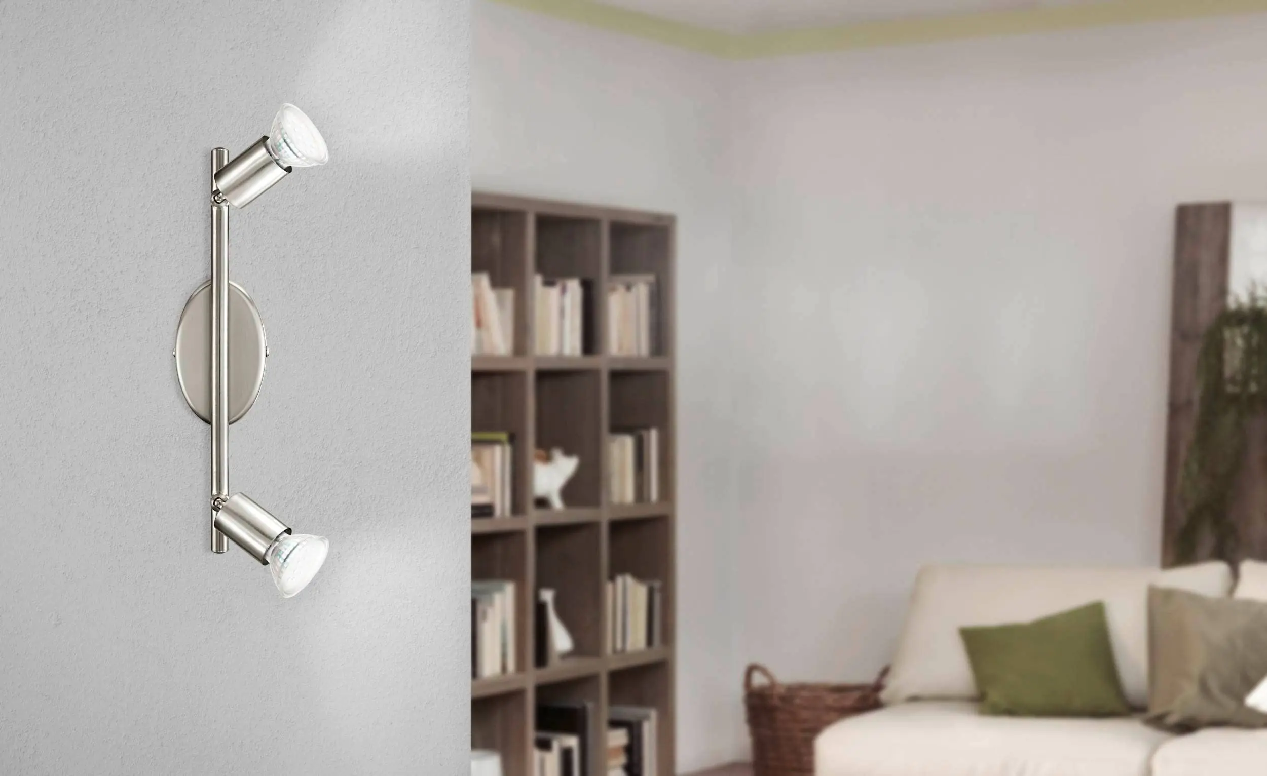 Eglo 2er LED Spot Buzz nickel-matt 28,5 x 6,5 cm GU10