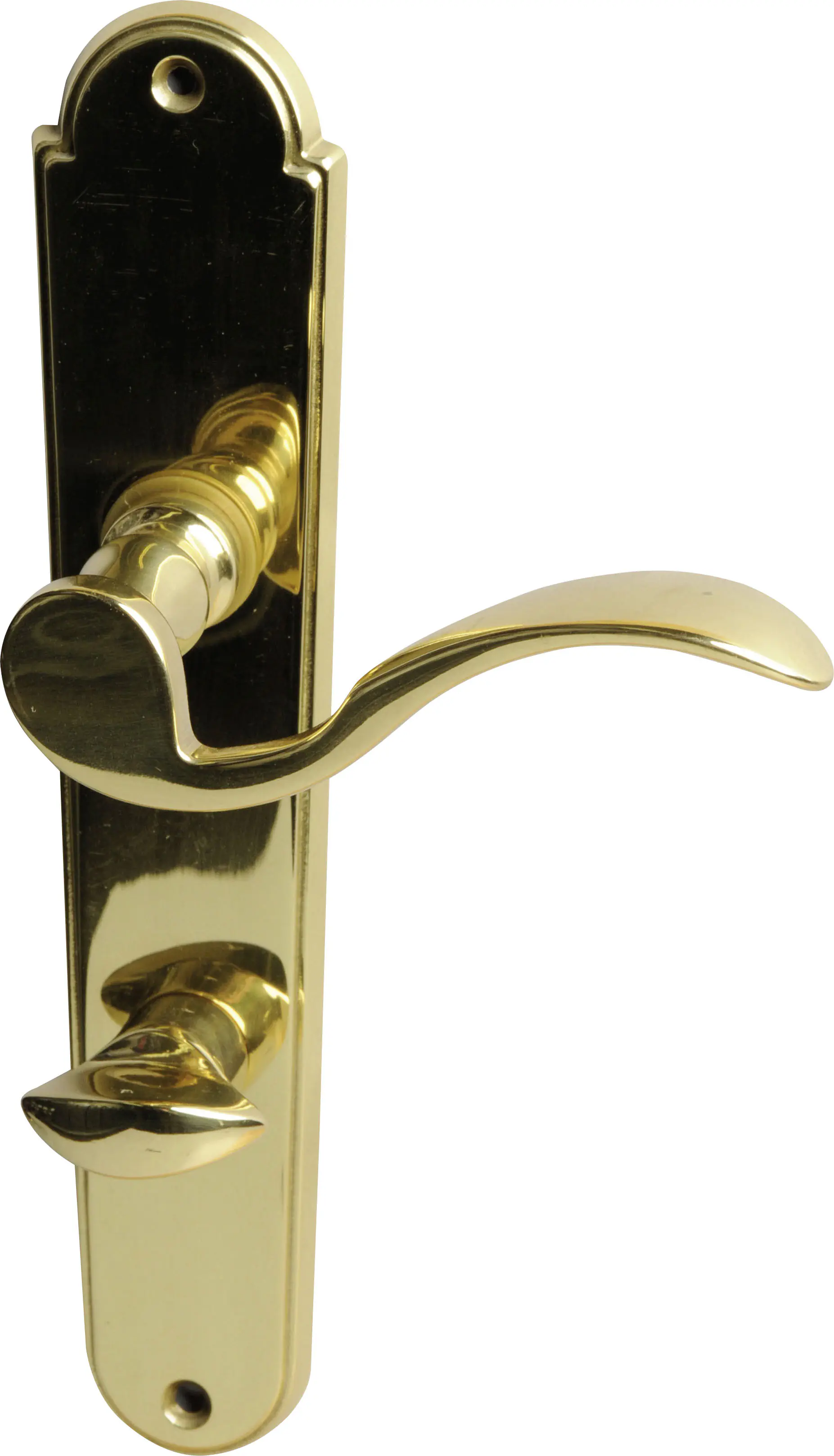 Südmetall WC-Türgriff-Garnitur Langschild Panda Messing poliert gold 225 x 45 mm