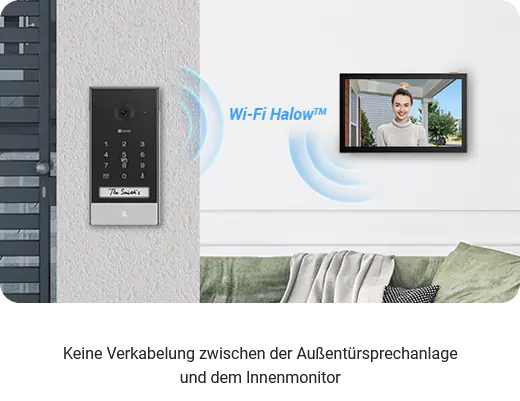 Ezviz Wlan Video-Türsprechanlage EP7 mit Monitor und Solarpanel