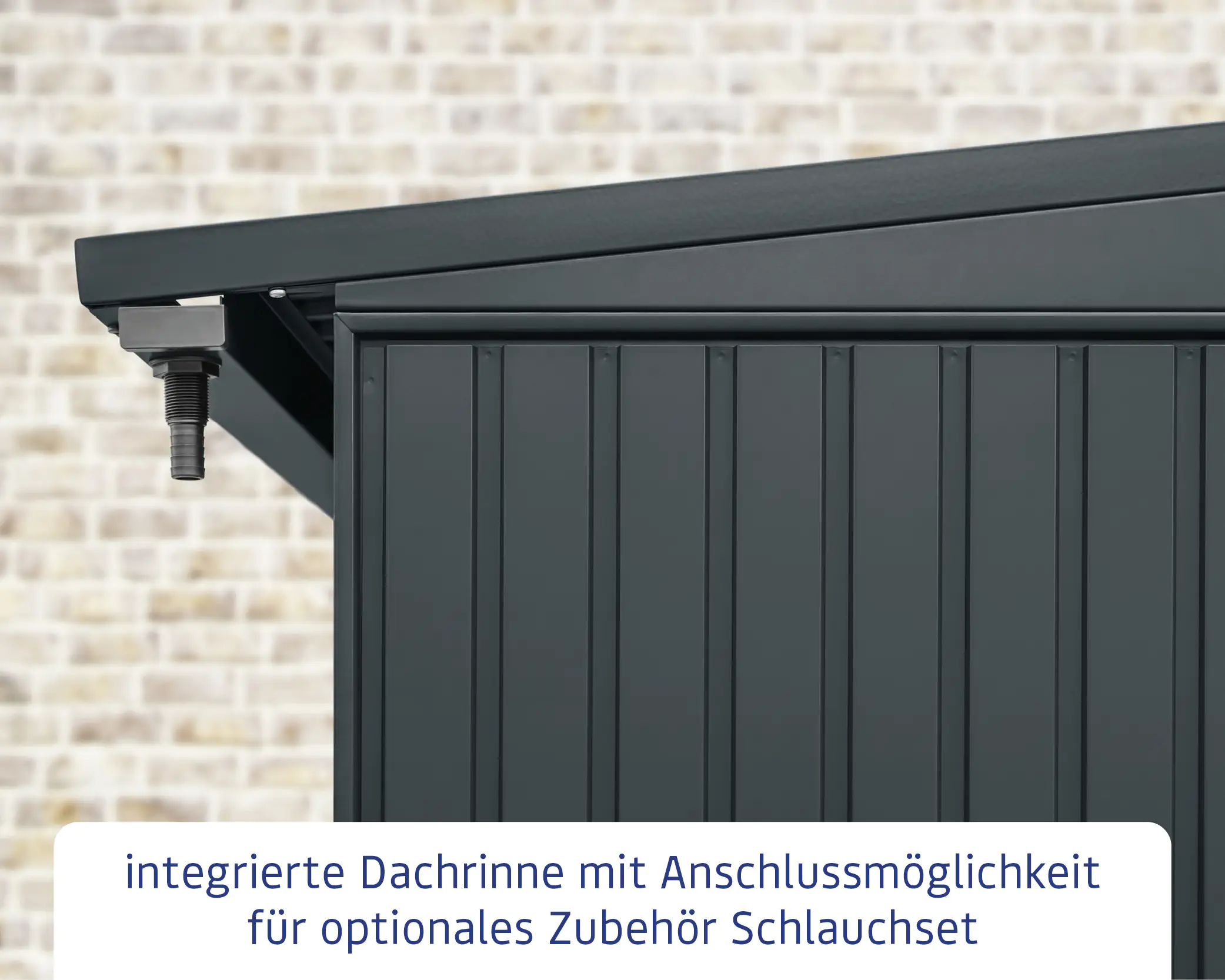 Ecostar Kaminholzregal Trend-V Typ 2, graualuminium, mit Verstrebung