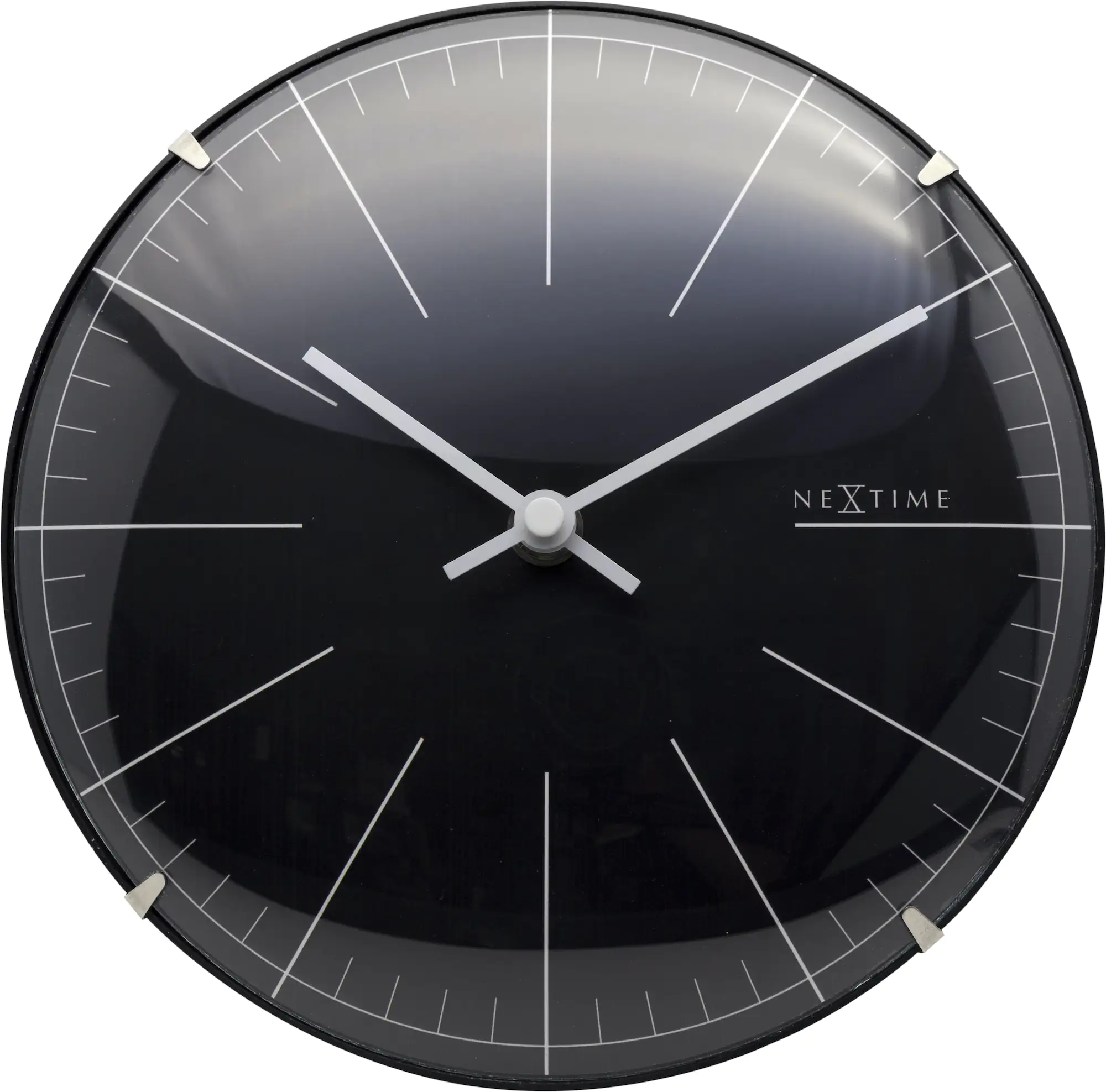 Nextime Tisch- Wanduhr Big Stripe Mini Dome Ø 20 cm schwarz
