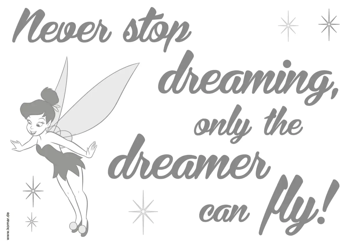 Komar Decosticker Never Stop Dreaming 70 x 50 cm