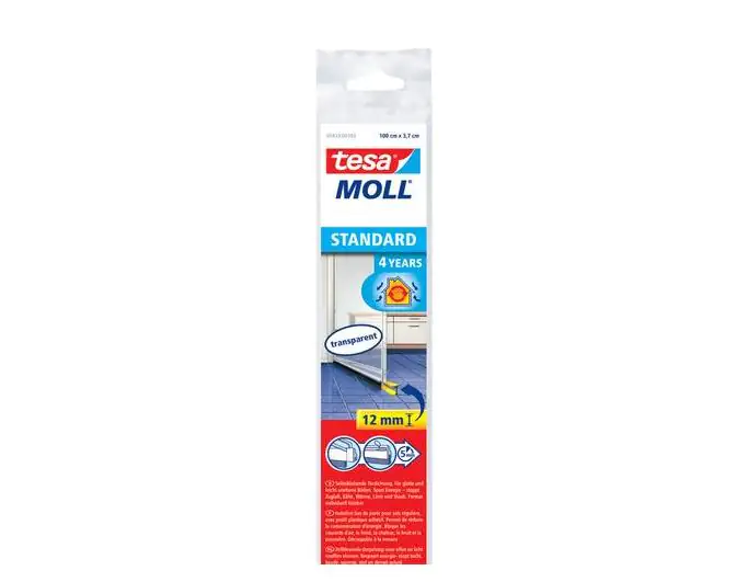 tesa Moll Türdichtschiene transparent, für Spalten bis 12 mm