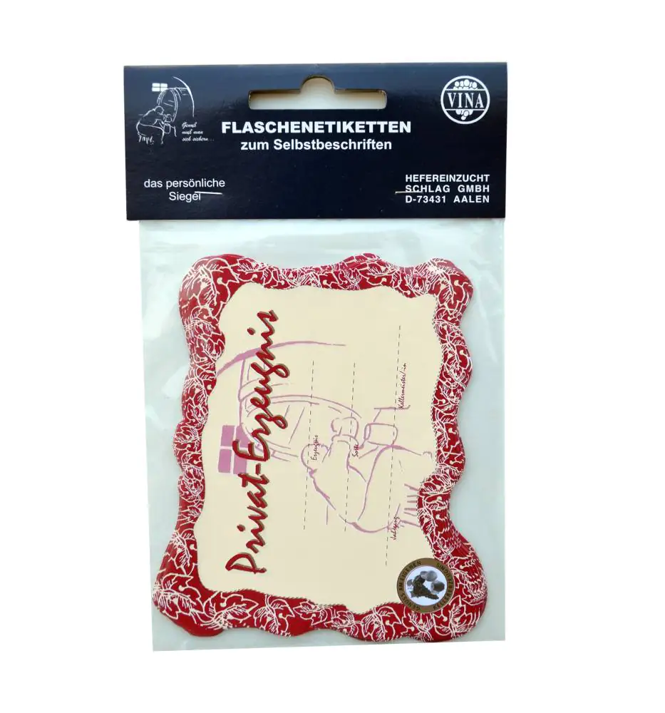 Vina Flaschenetikett zum Beschriften 25Stück